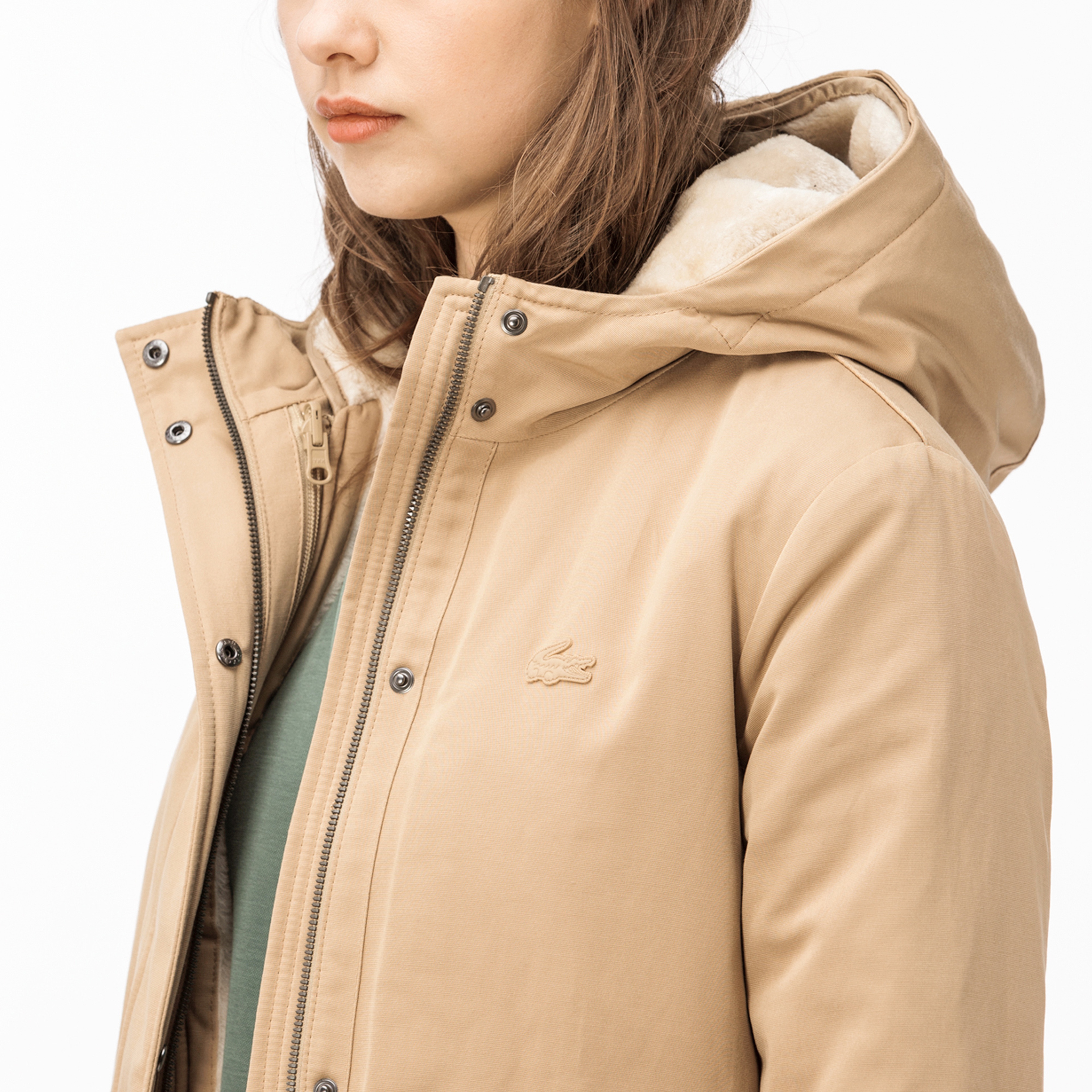 Lacoste Kadın İçi Kürklü 2'li Uzun Mont