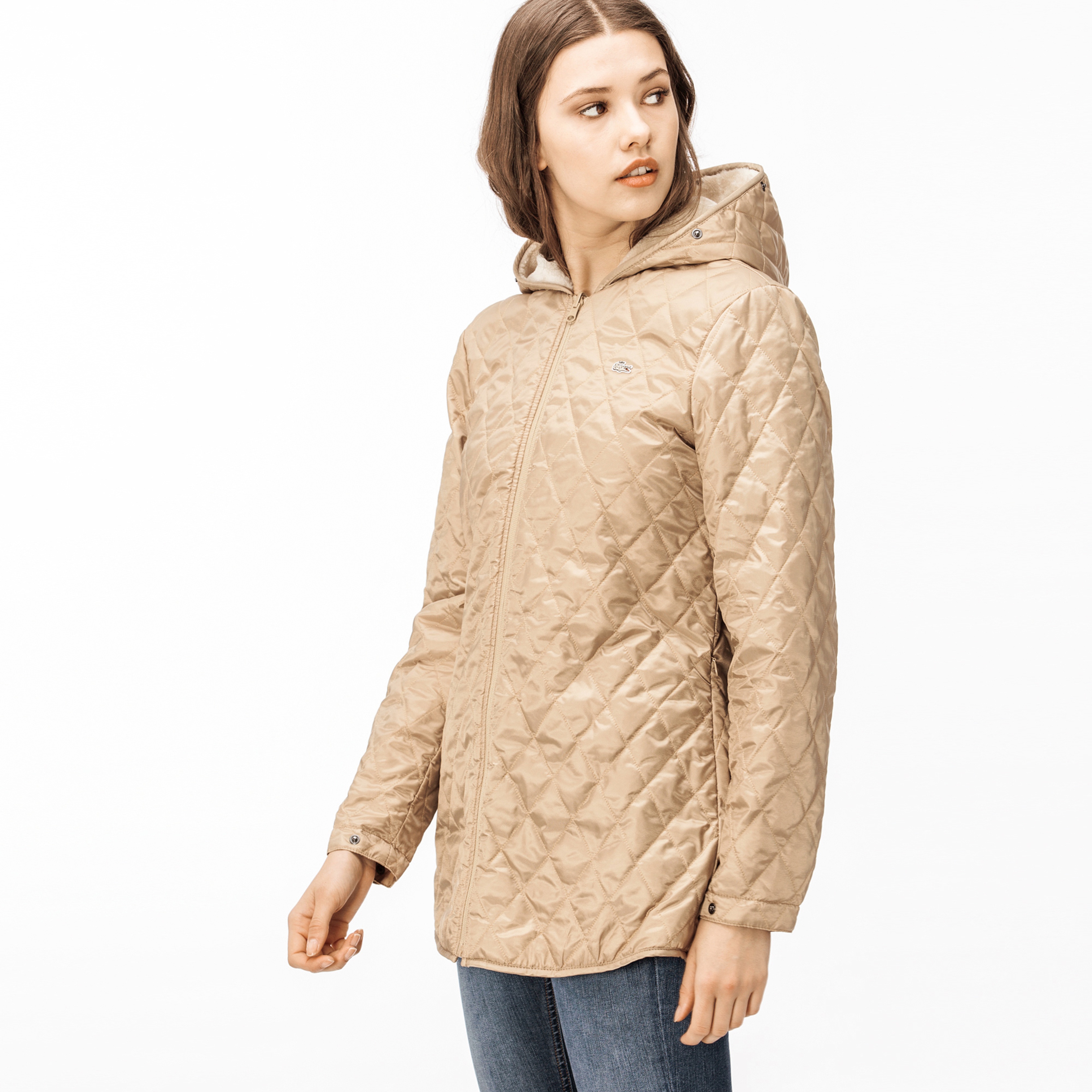 Lacoste Kadın İçi Kürklü 2'li Uzun Mont