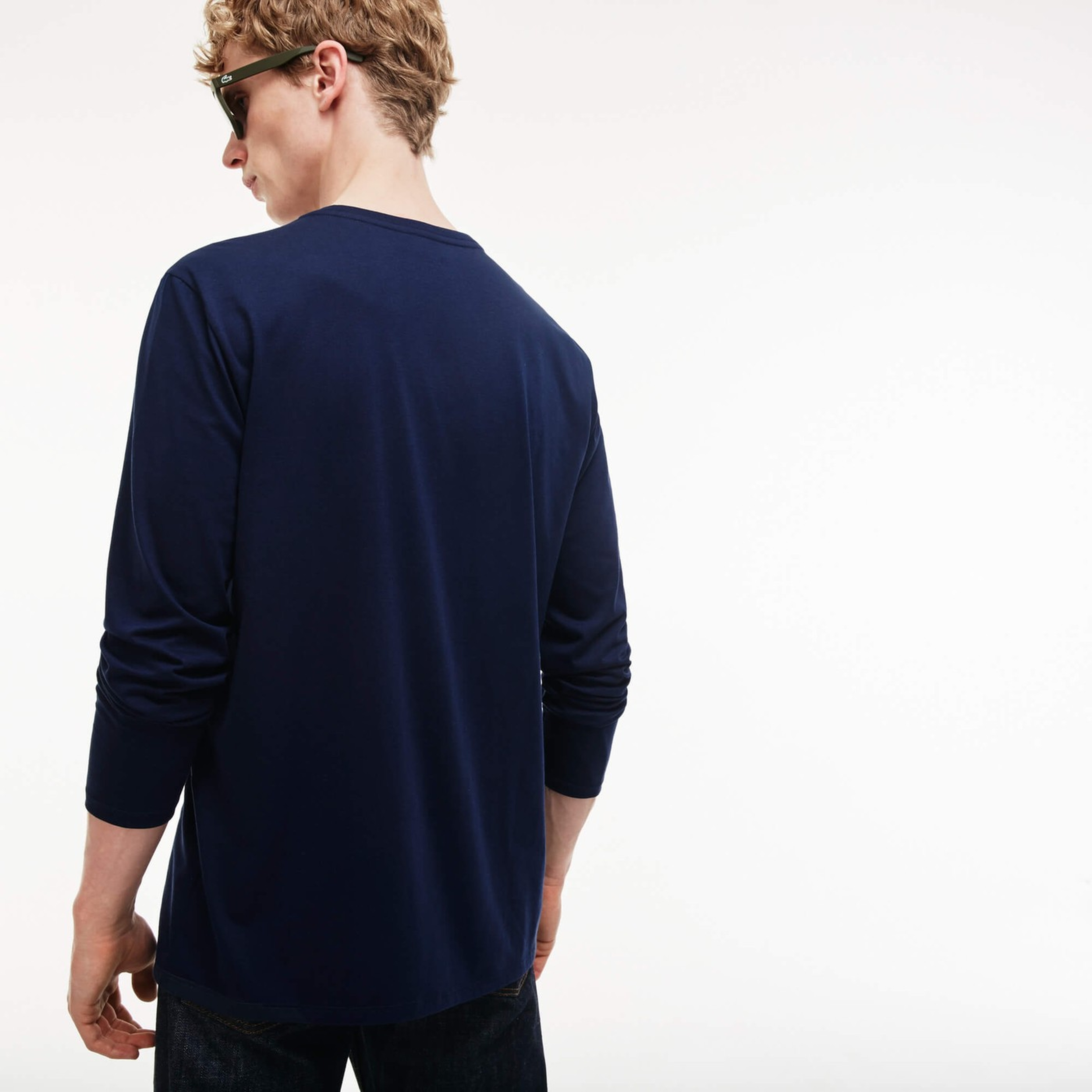 Lacoste Erkek Regular Fit Lacivert Uzun Kollu T-Shirt