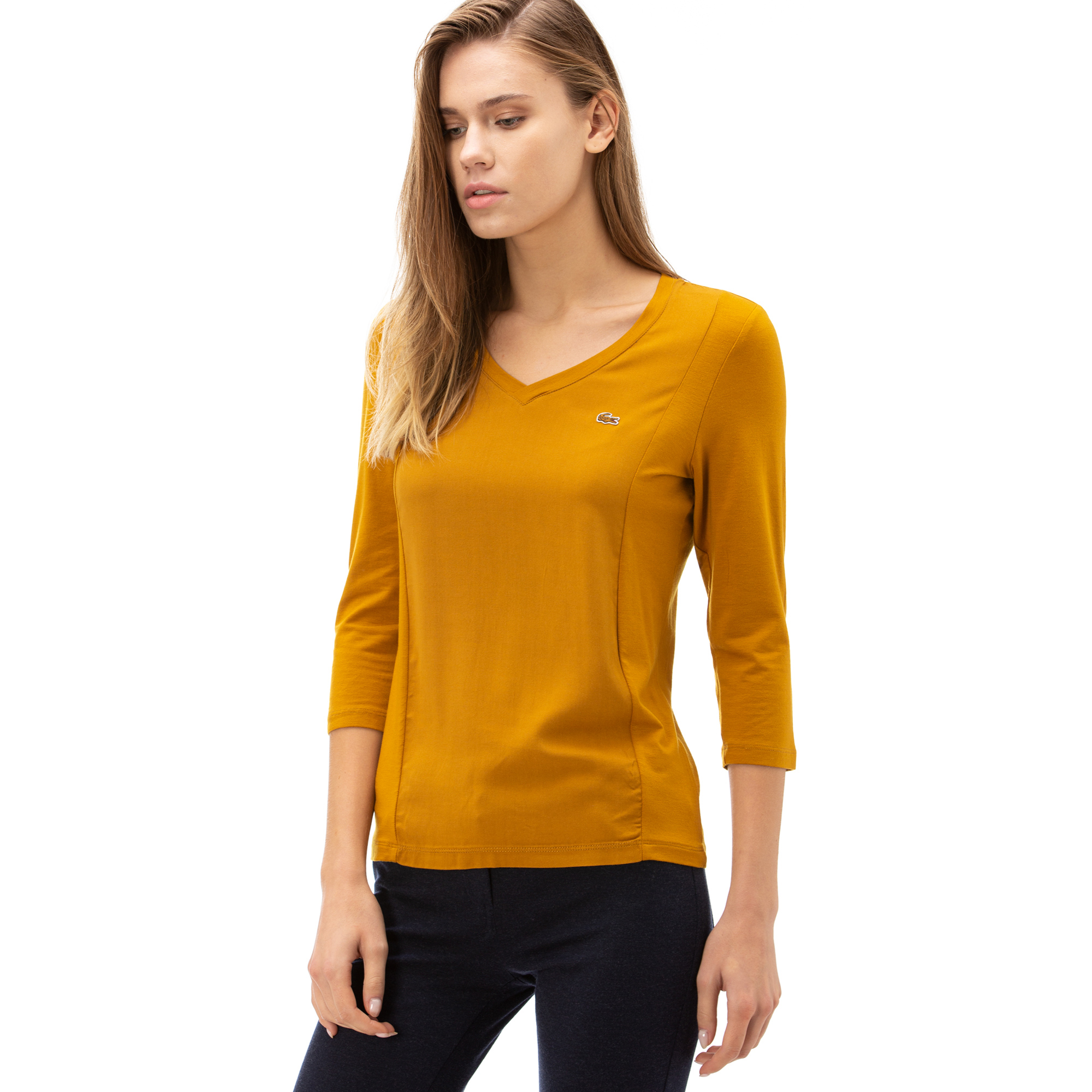 Lacoste Kadın Sarı T-Shirt