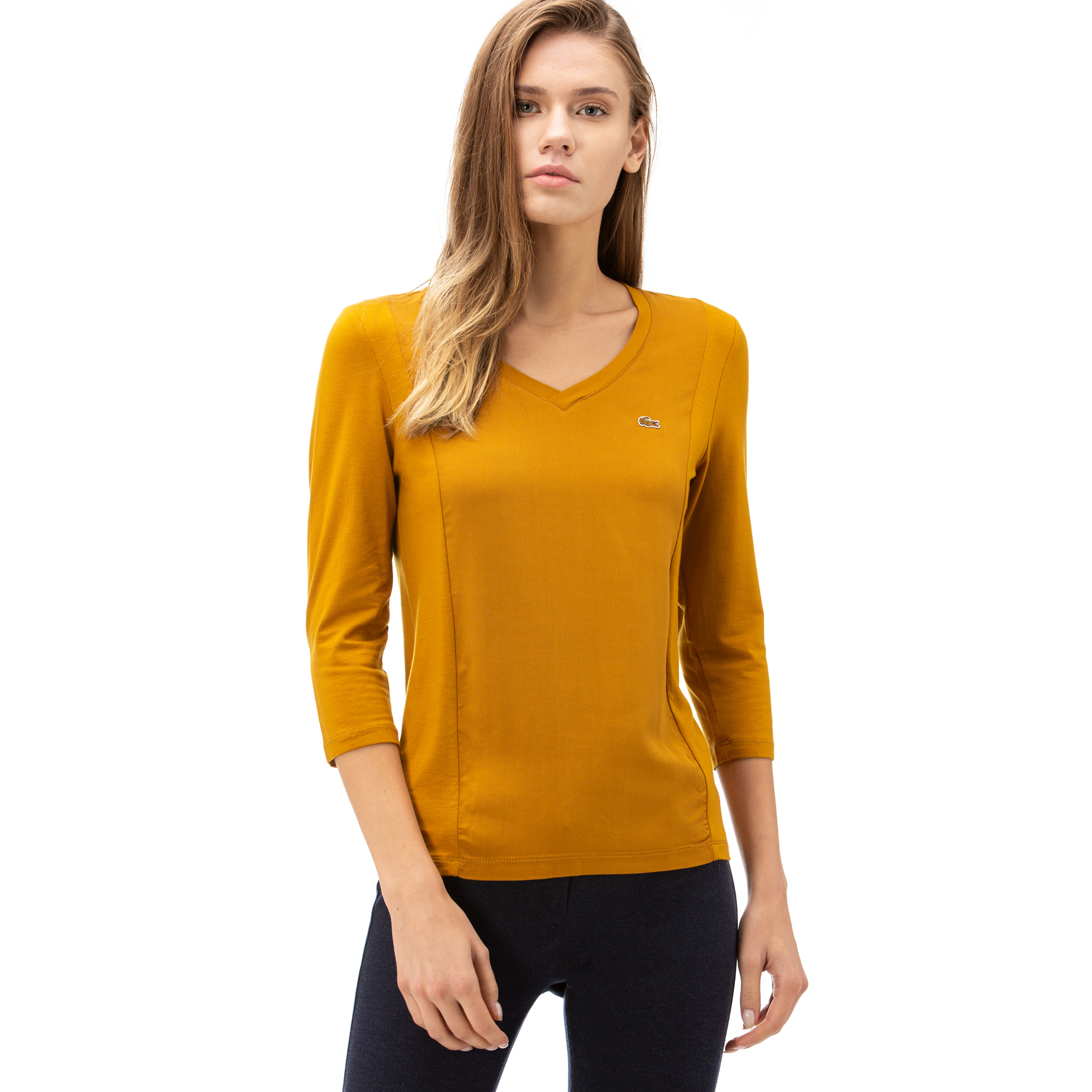 Lacoste Kadın Sarı T-Shirt
