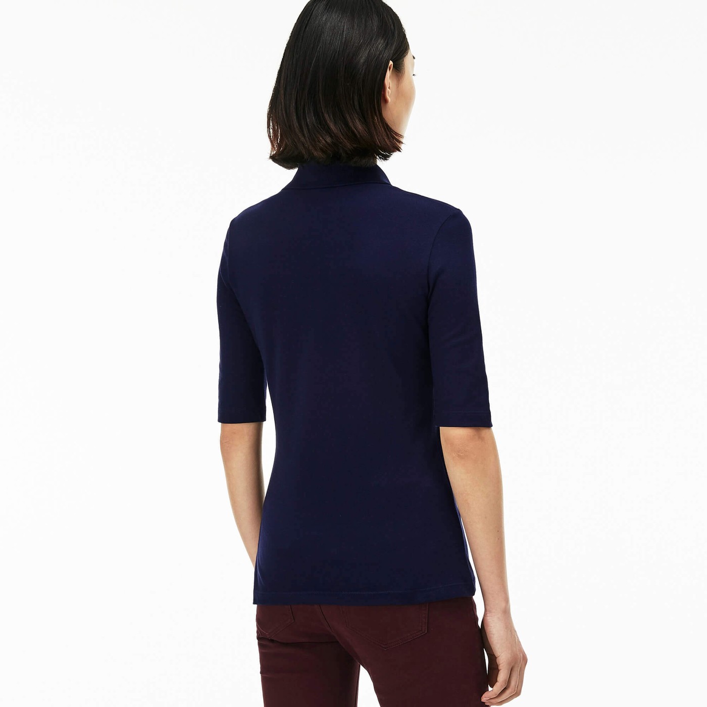 Lacoste Kadın Slim Fit Lacivert Polo