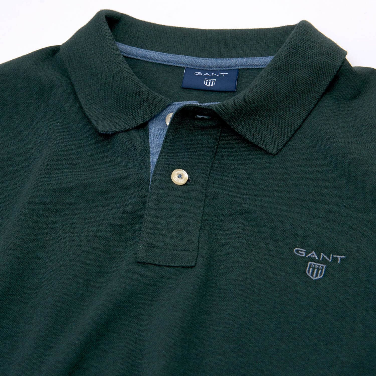 Gant Erkek Yeşil Uzun Kollu Pique Regular Polo