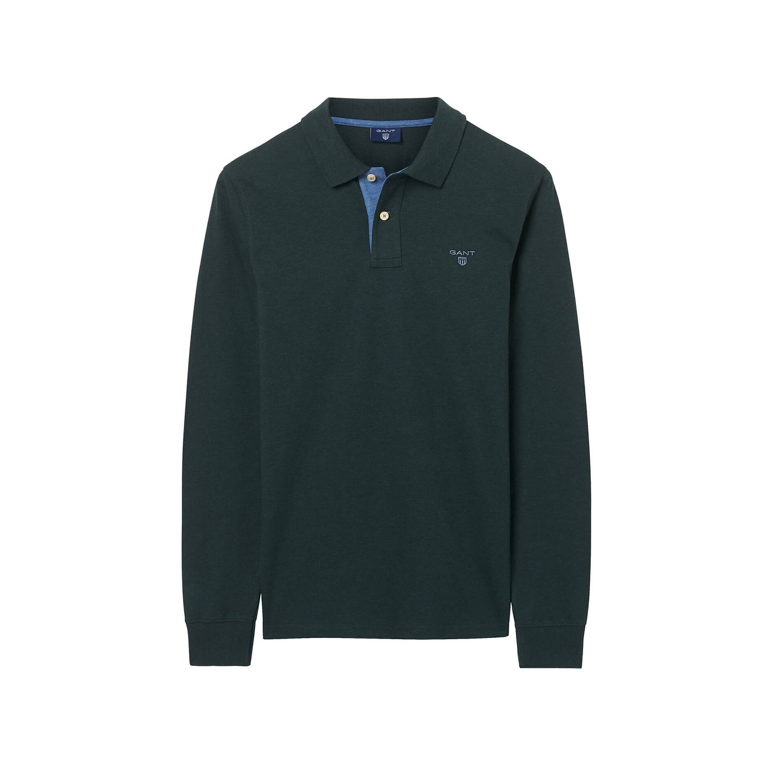 Gant Erkek Yeşil Uzun Kollu Pique Regular Polo