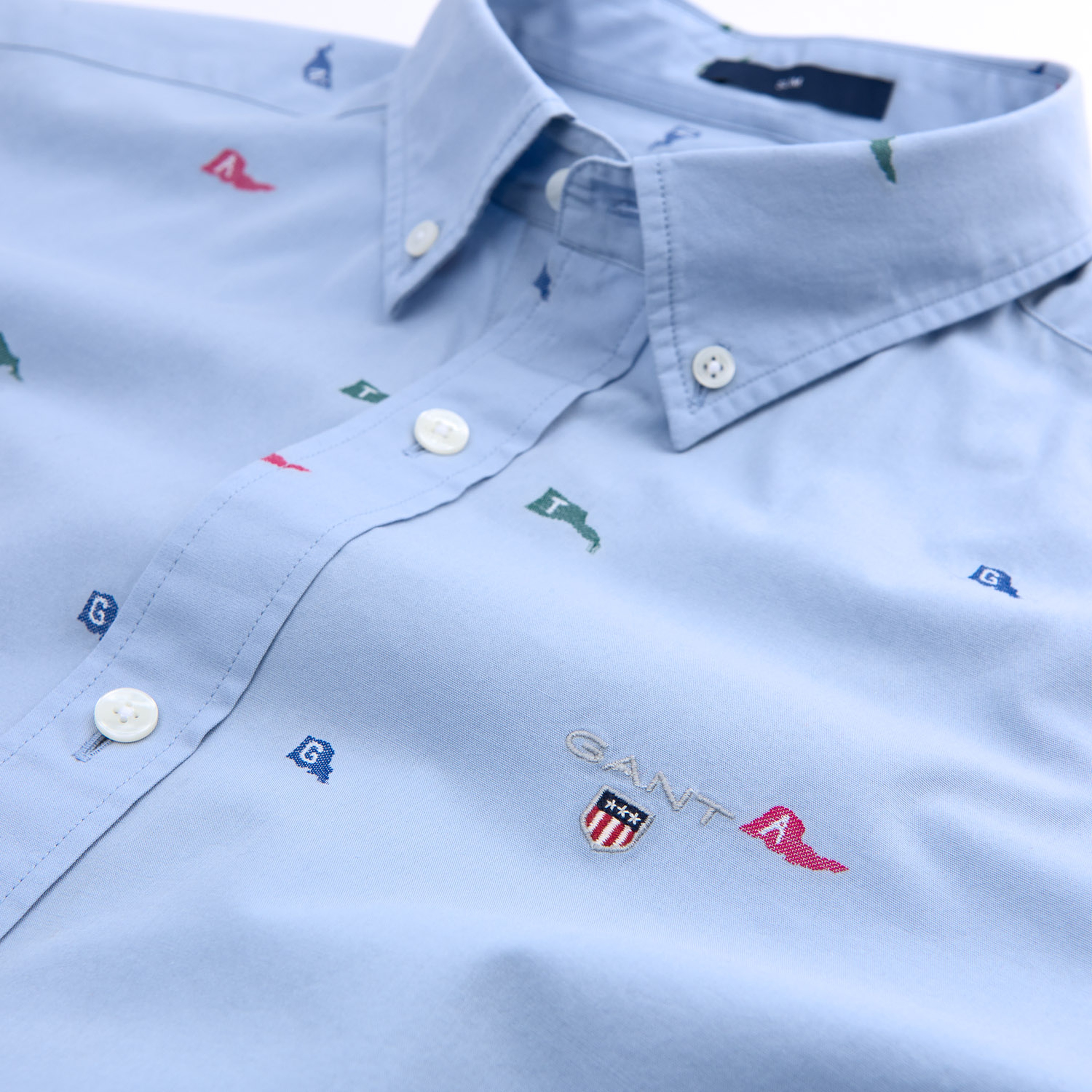 Gant Erkek Slim Fit Mavi Gömlek