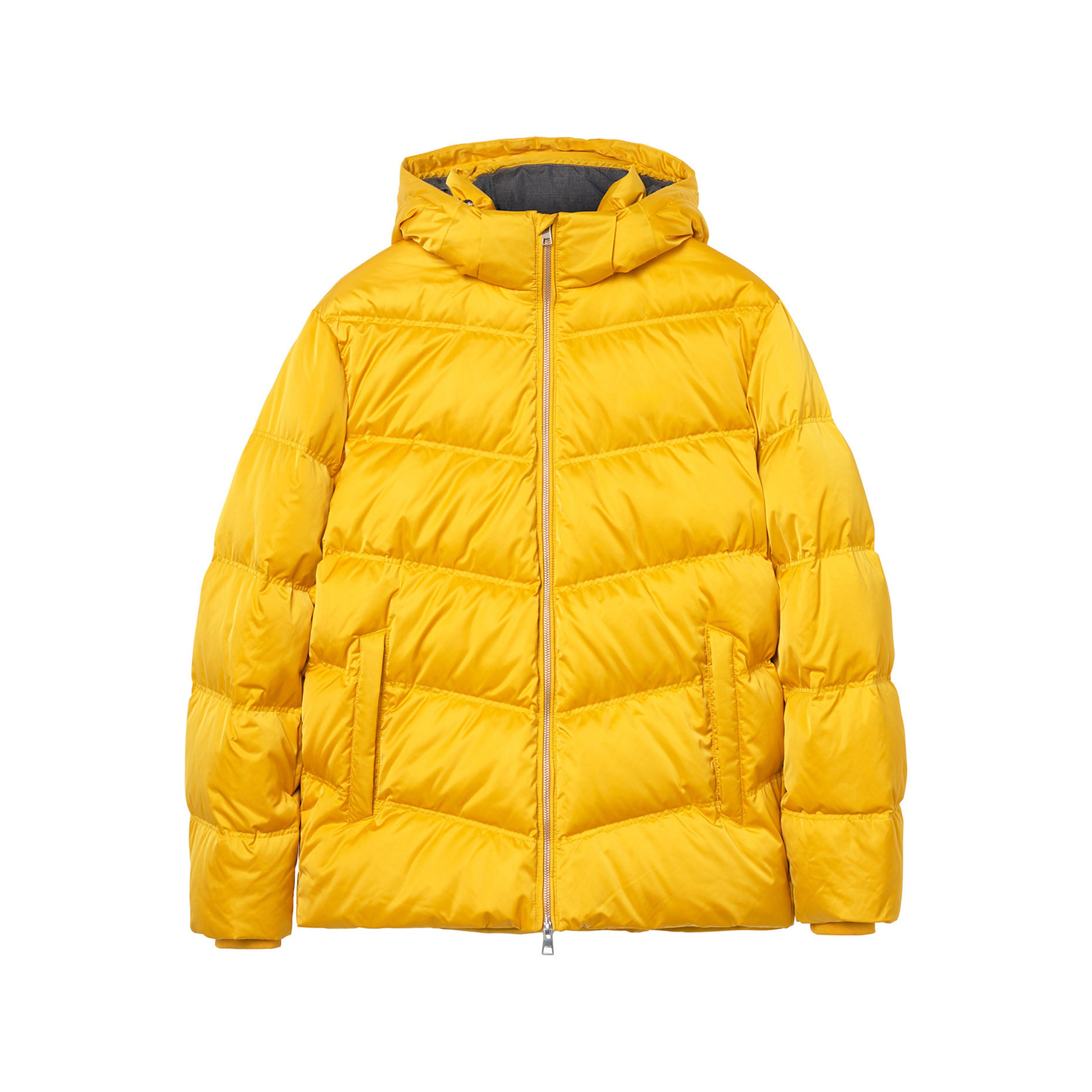 Gant Erkek Kapüşonlu Sarı Puffer Mont