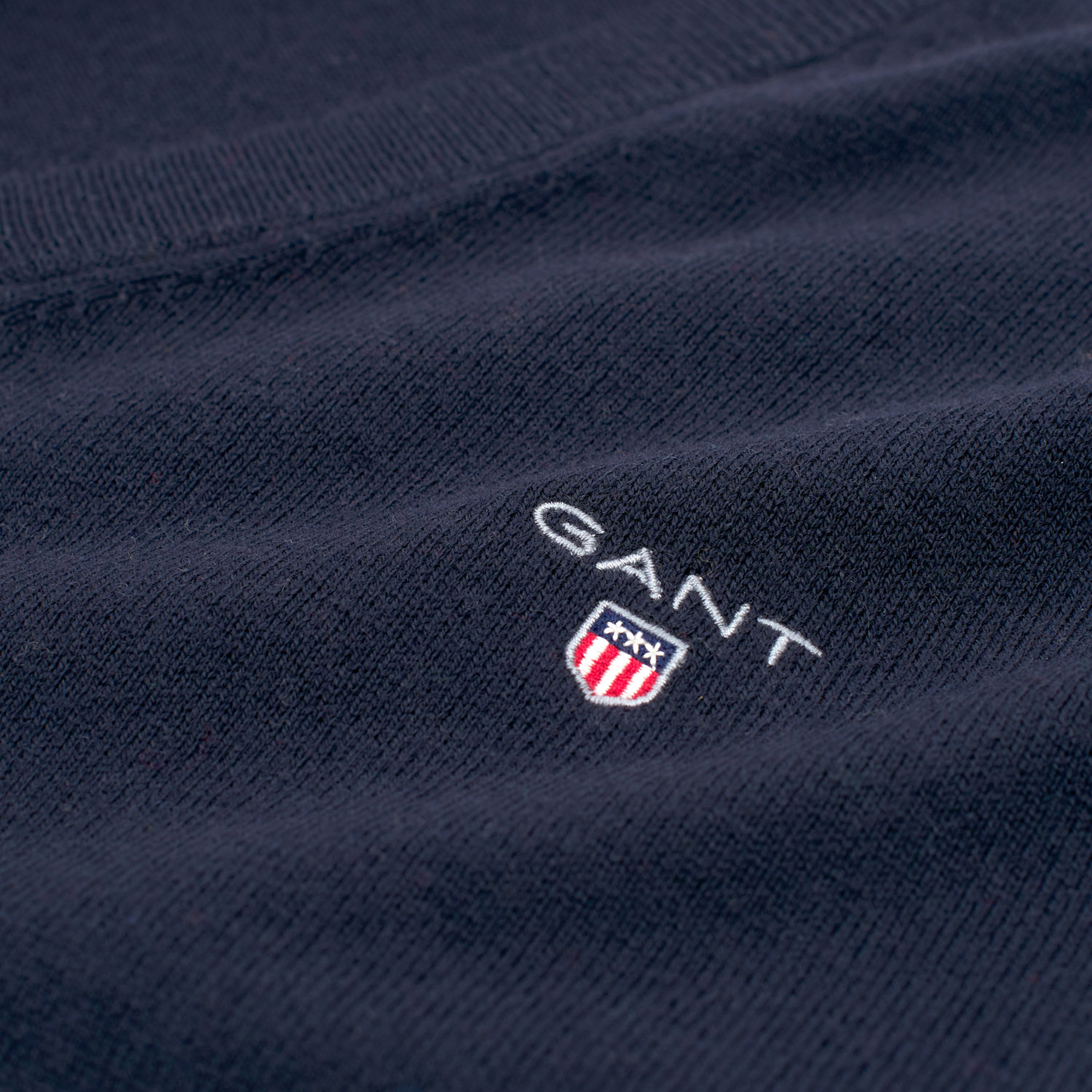 GANT Erkek Lacivert Regular Fit V Yaka Kazak