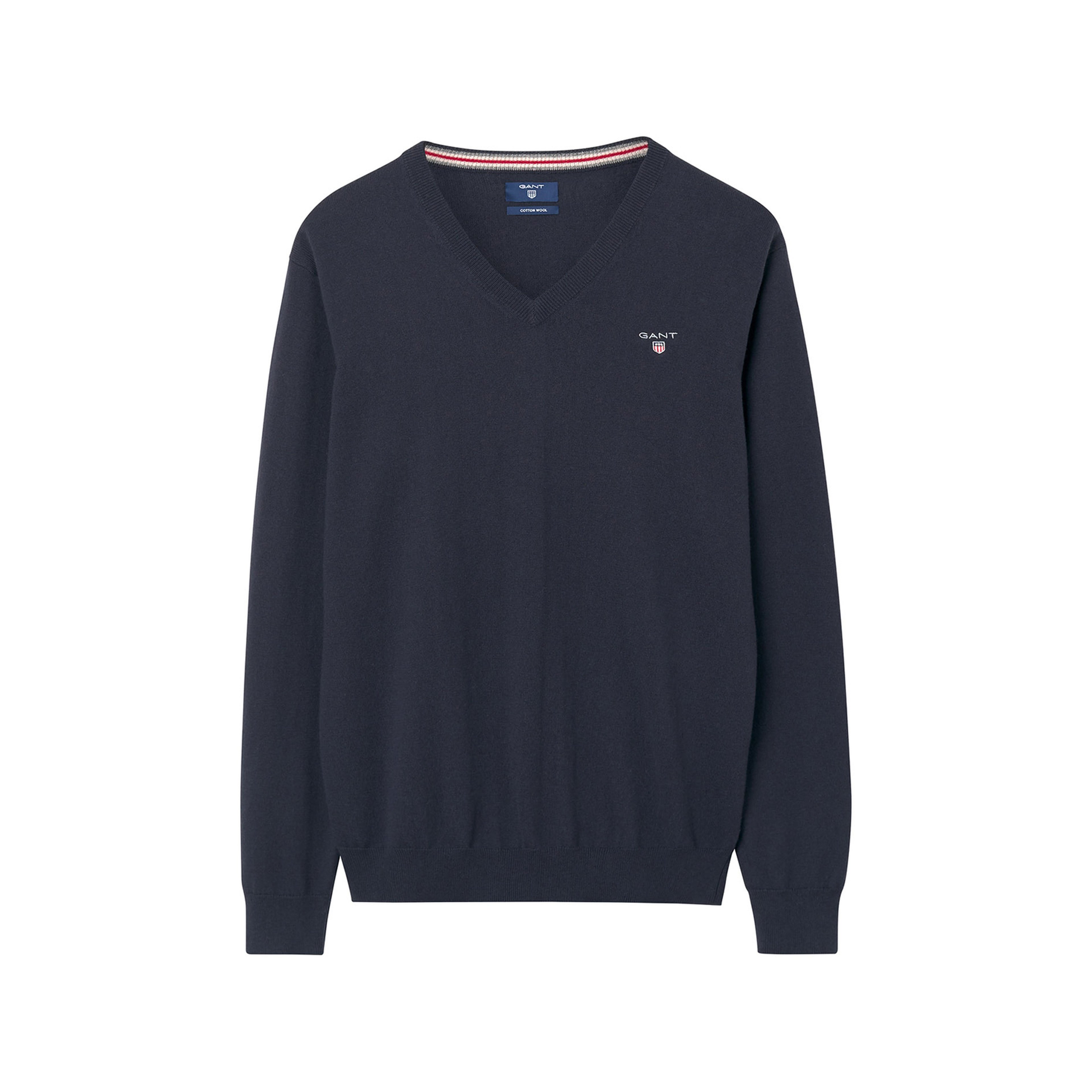 GANT Erkek Lacivert Regular Fit V Yaka Kazak