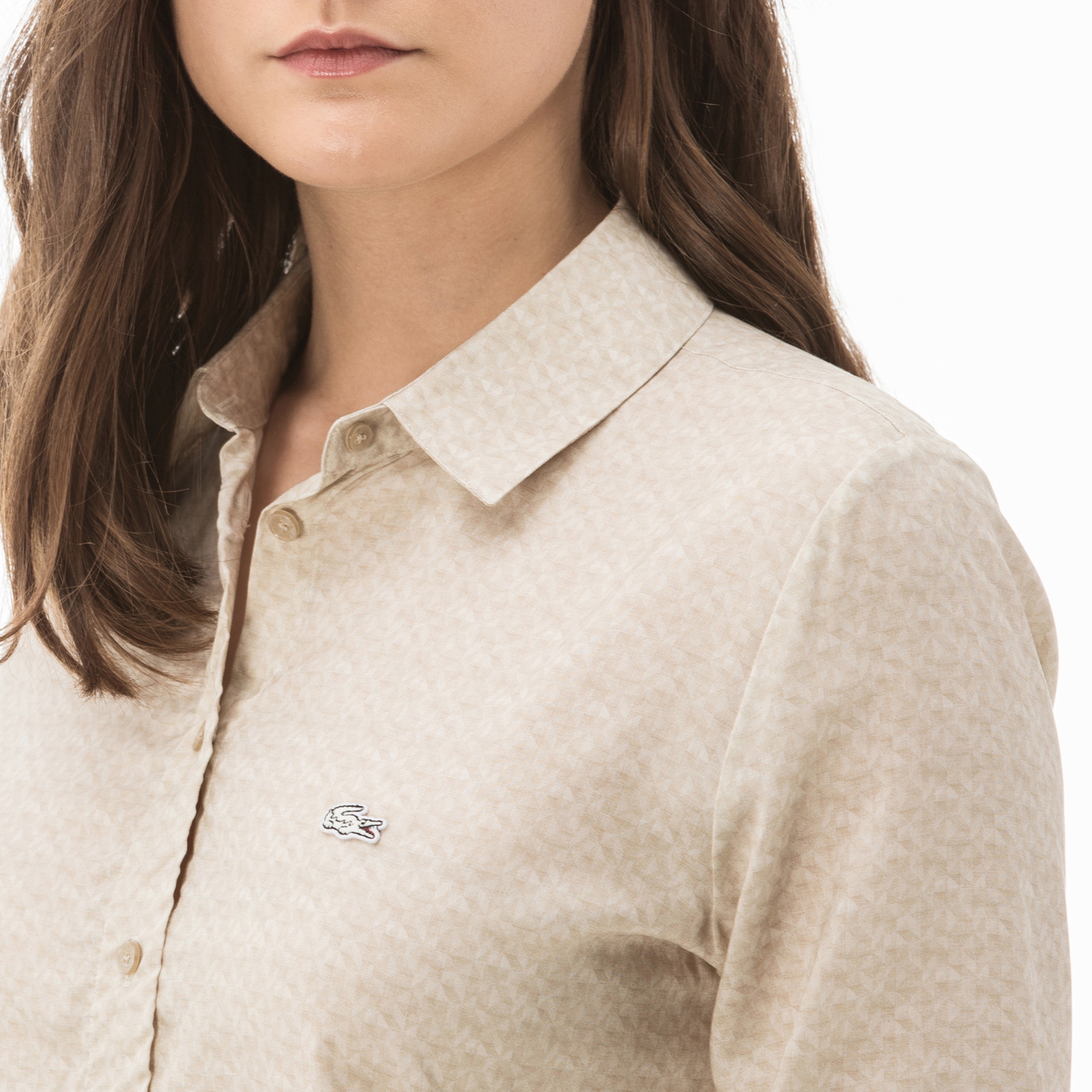 Lacoste Kadın Bej Gömlek