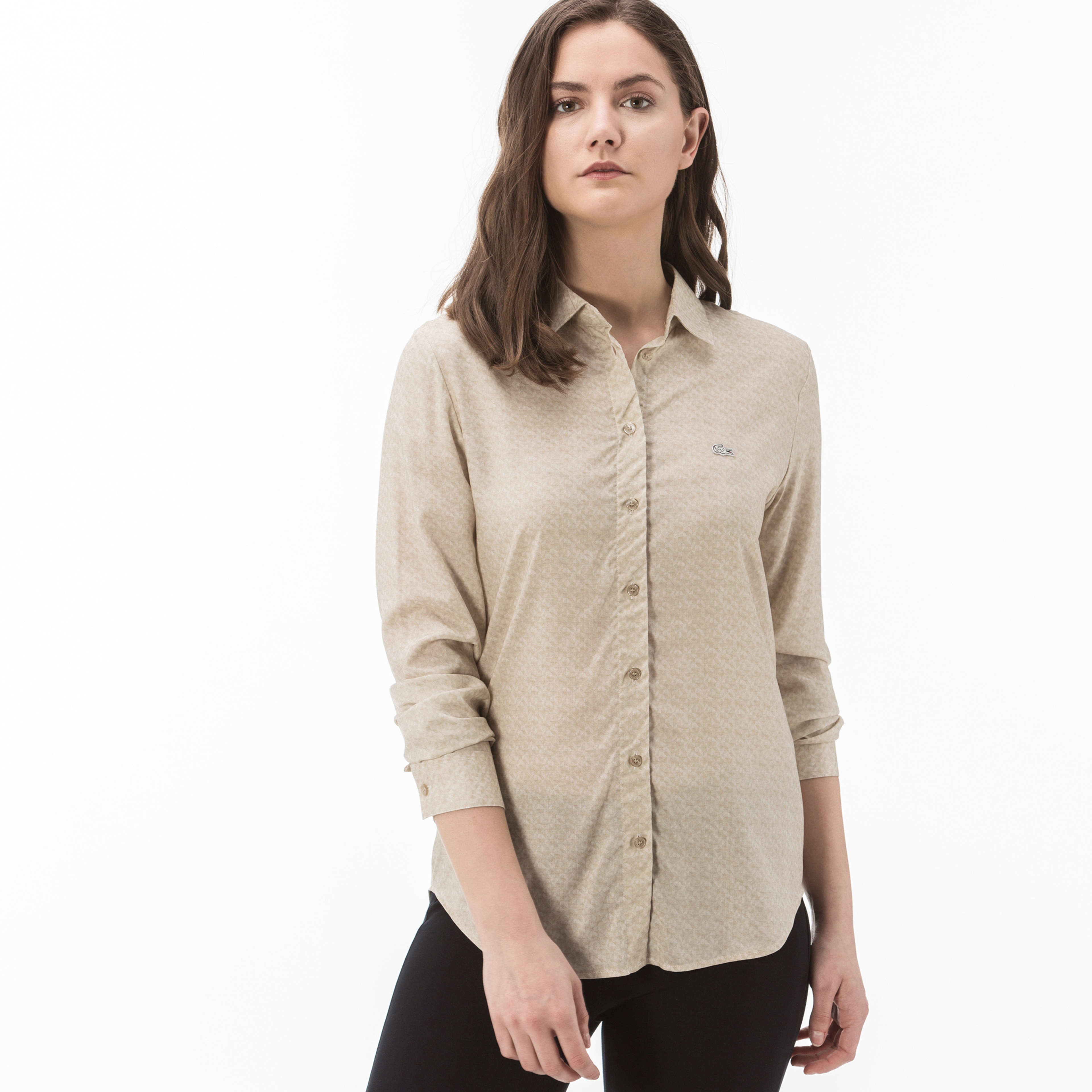 Lacoste Kadın Bej Gömlek