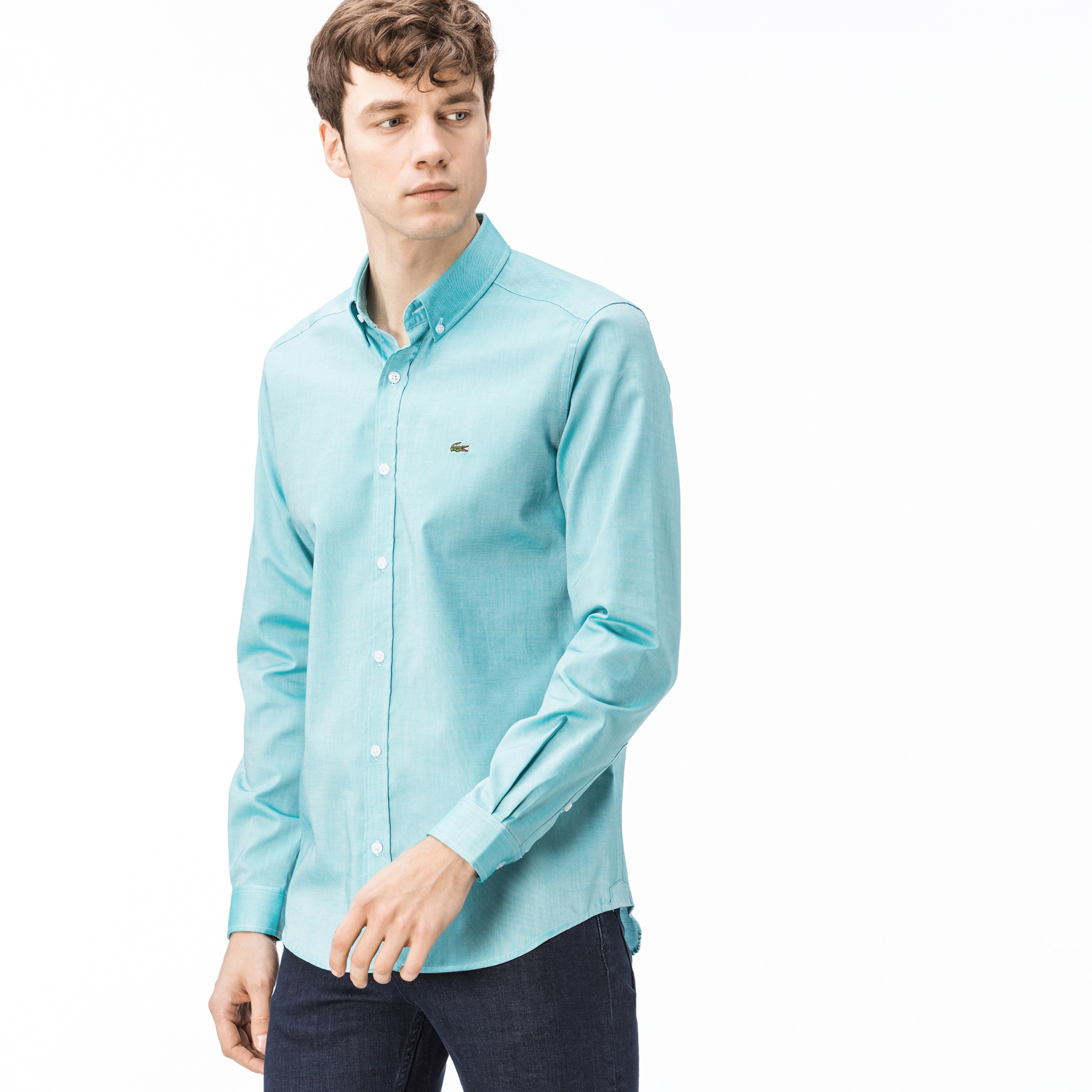 Lacoste Erkek Slim Fit Mavi Gömlek