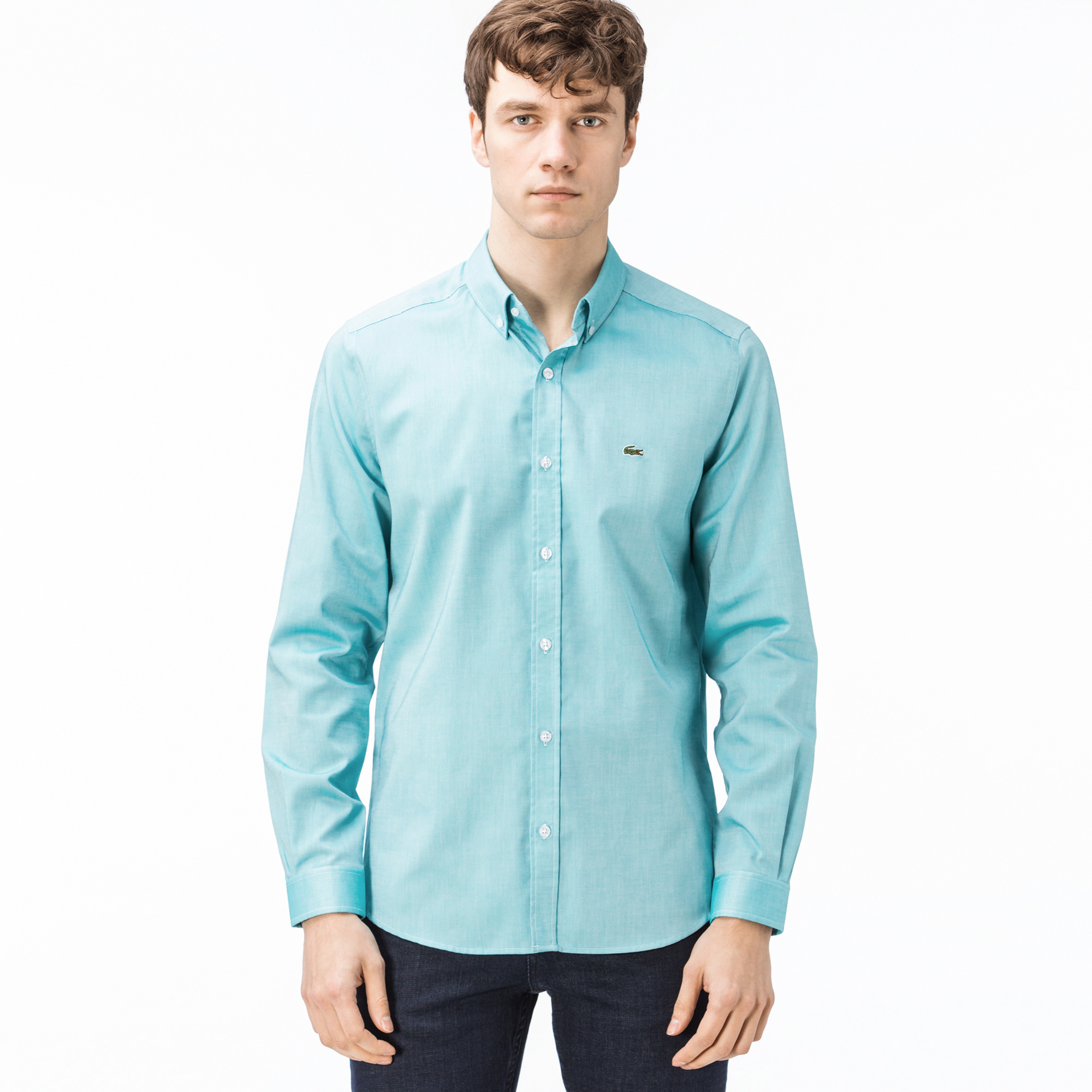 Lacoste Erkek Slim Fit Mavi Gömlek