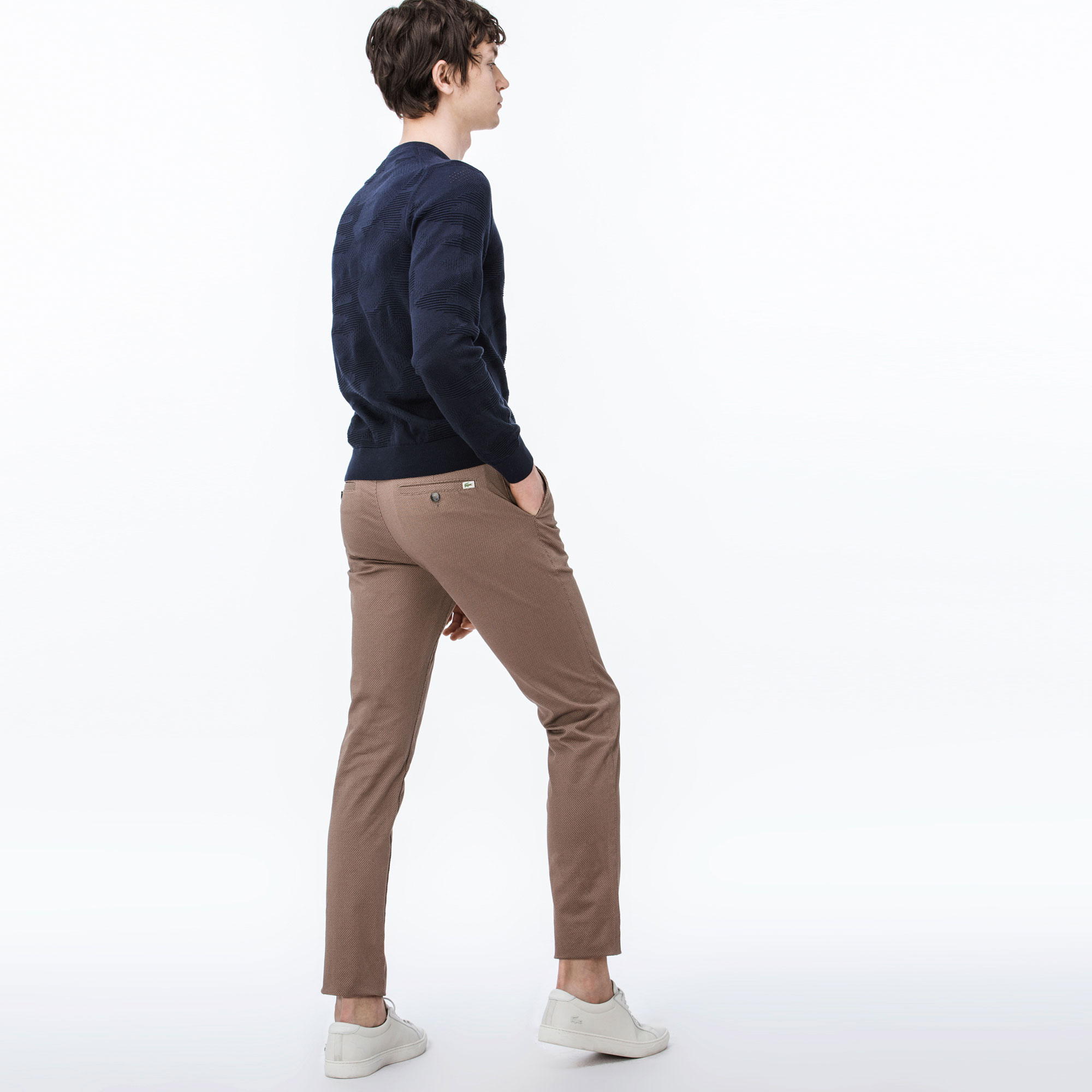 Lacoste Erkek Slim Fit Kahverengi Chino Pantolon