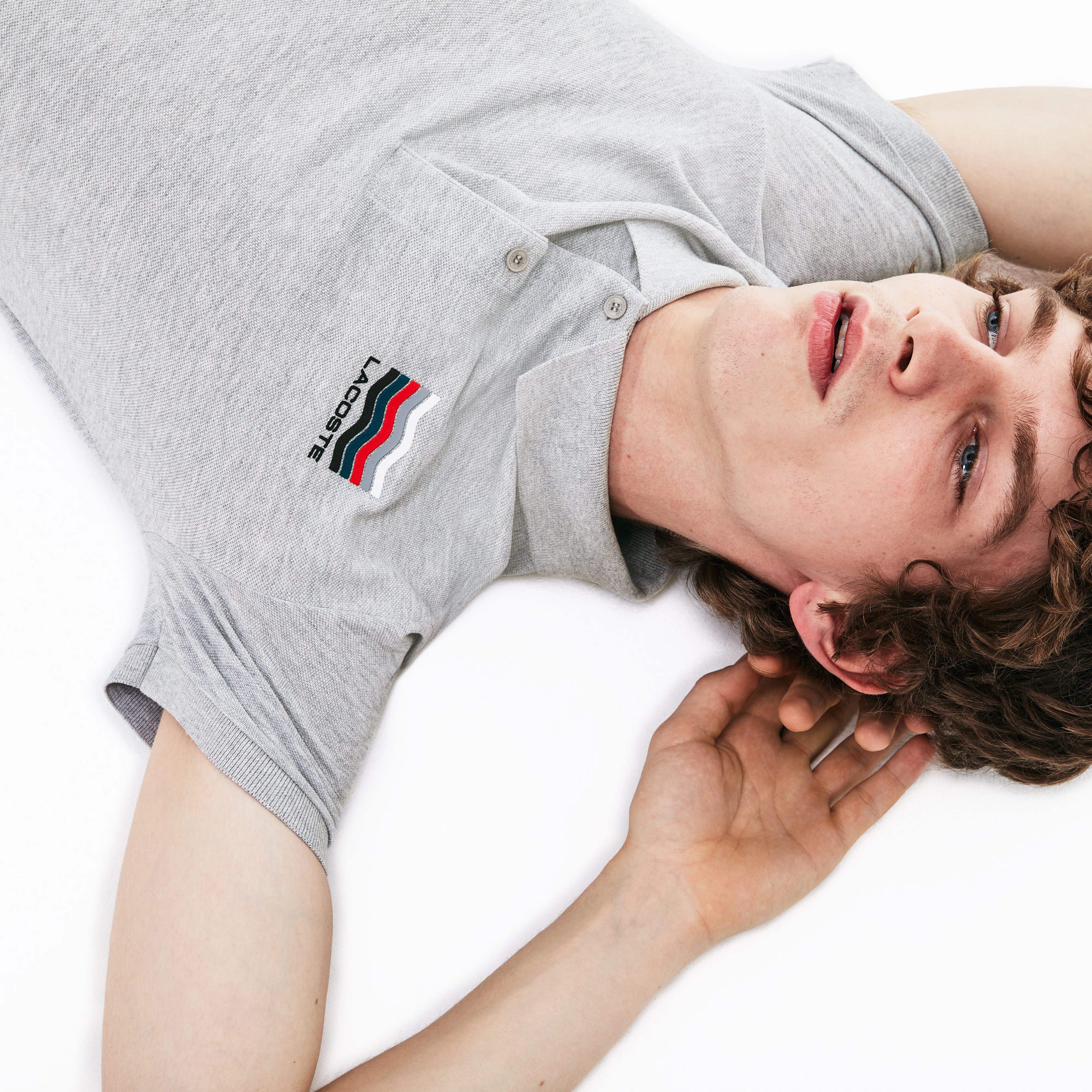 Lacoste Erkek Slim Fit Gri Polo