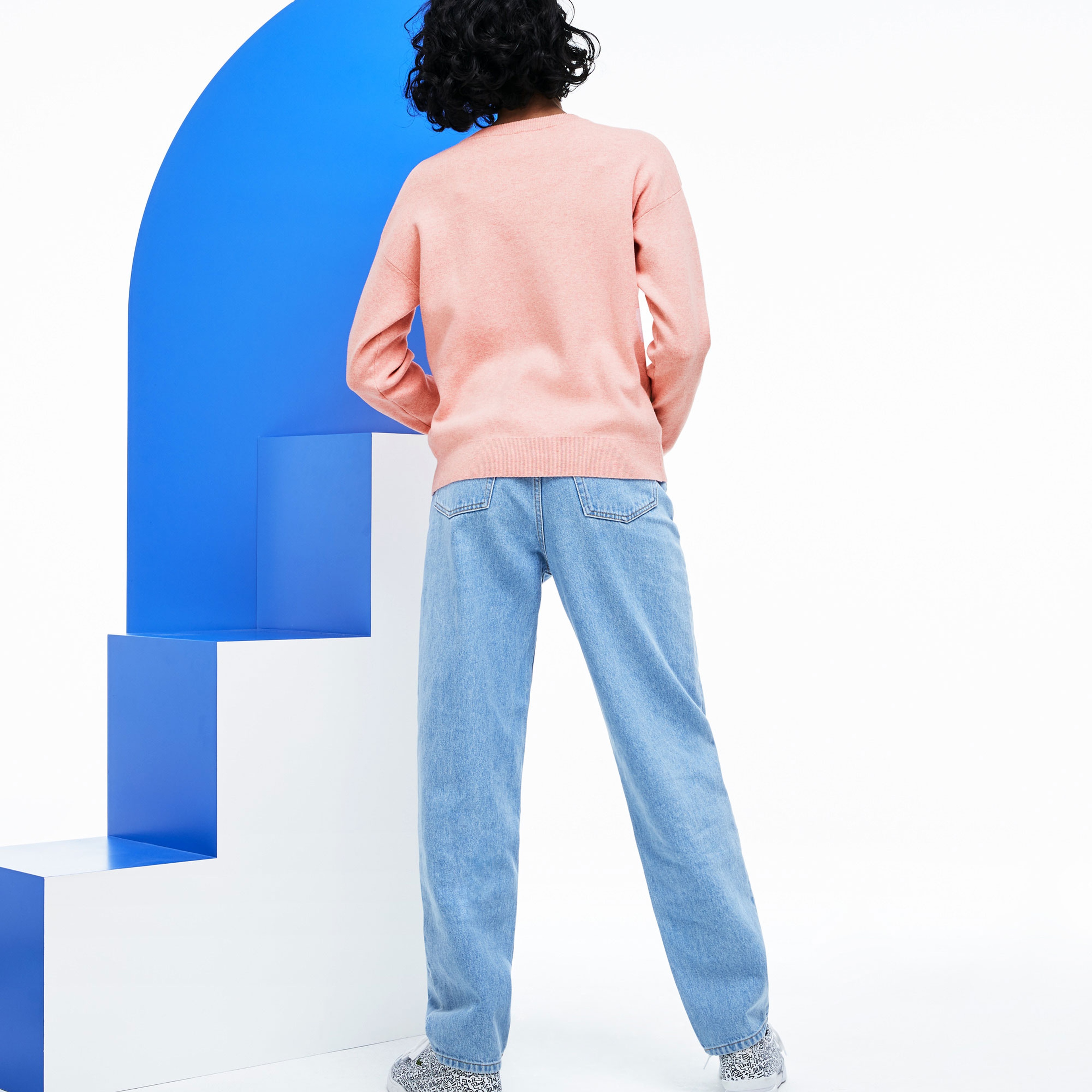 Lacoste X Keith Haring Kadın Pembe Triko