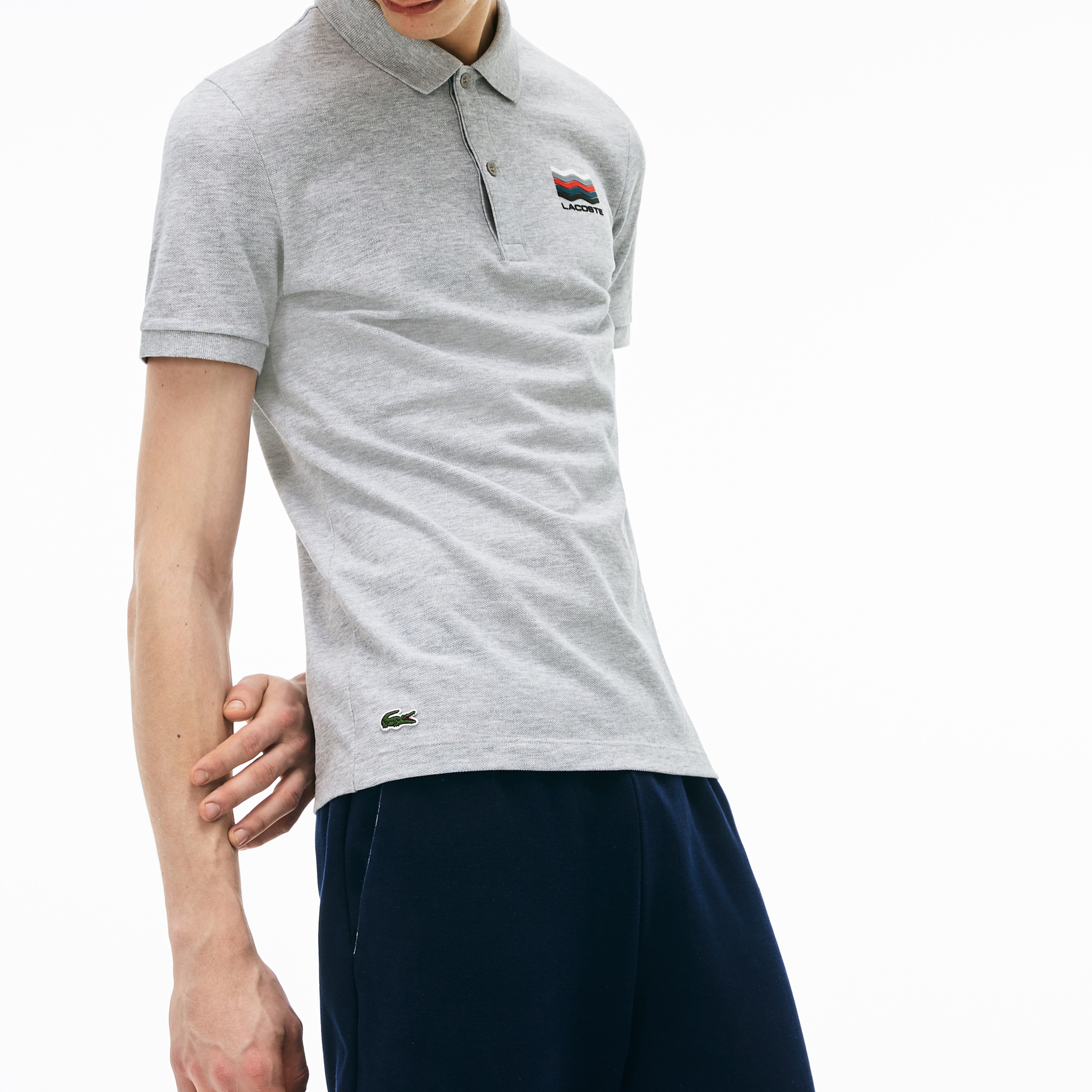 Lacoste Erkek Slim Fit Gri Polo