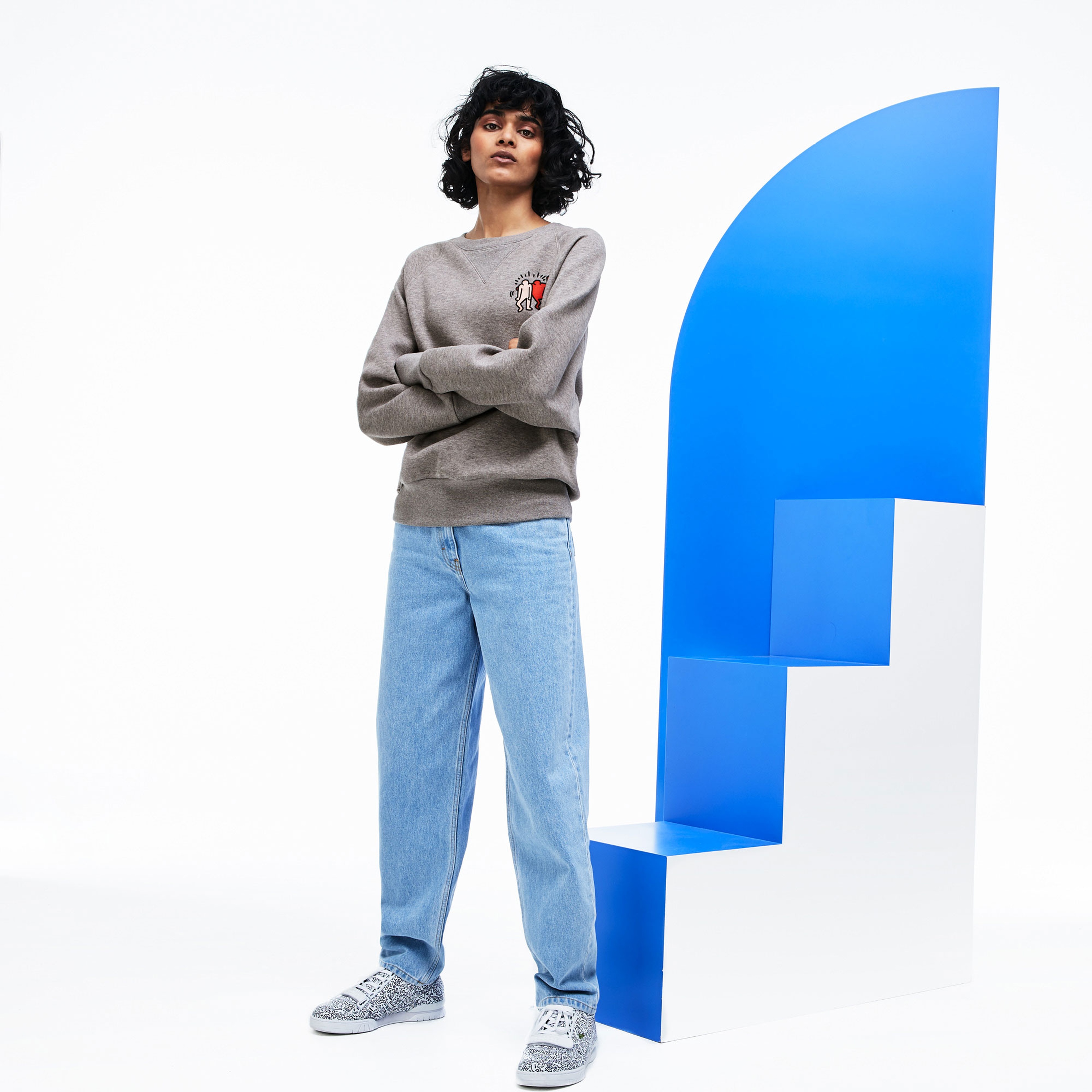 Lacoste Kadın Gri Sweatshirt