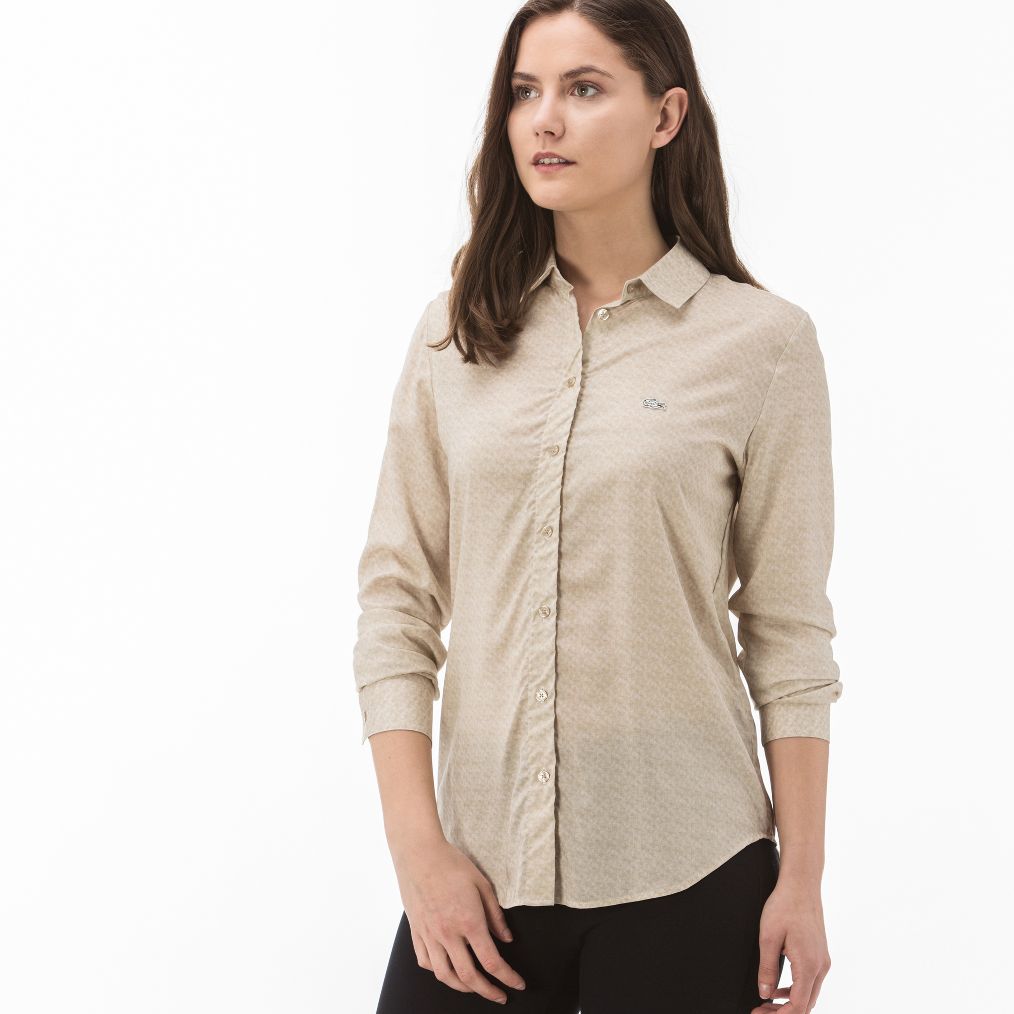 Lacoste Kadın Bej Gömlek