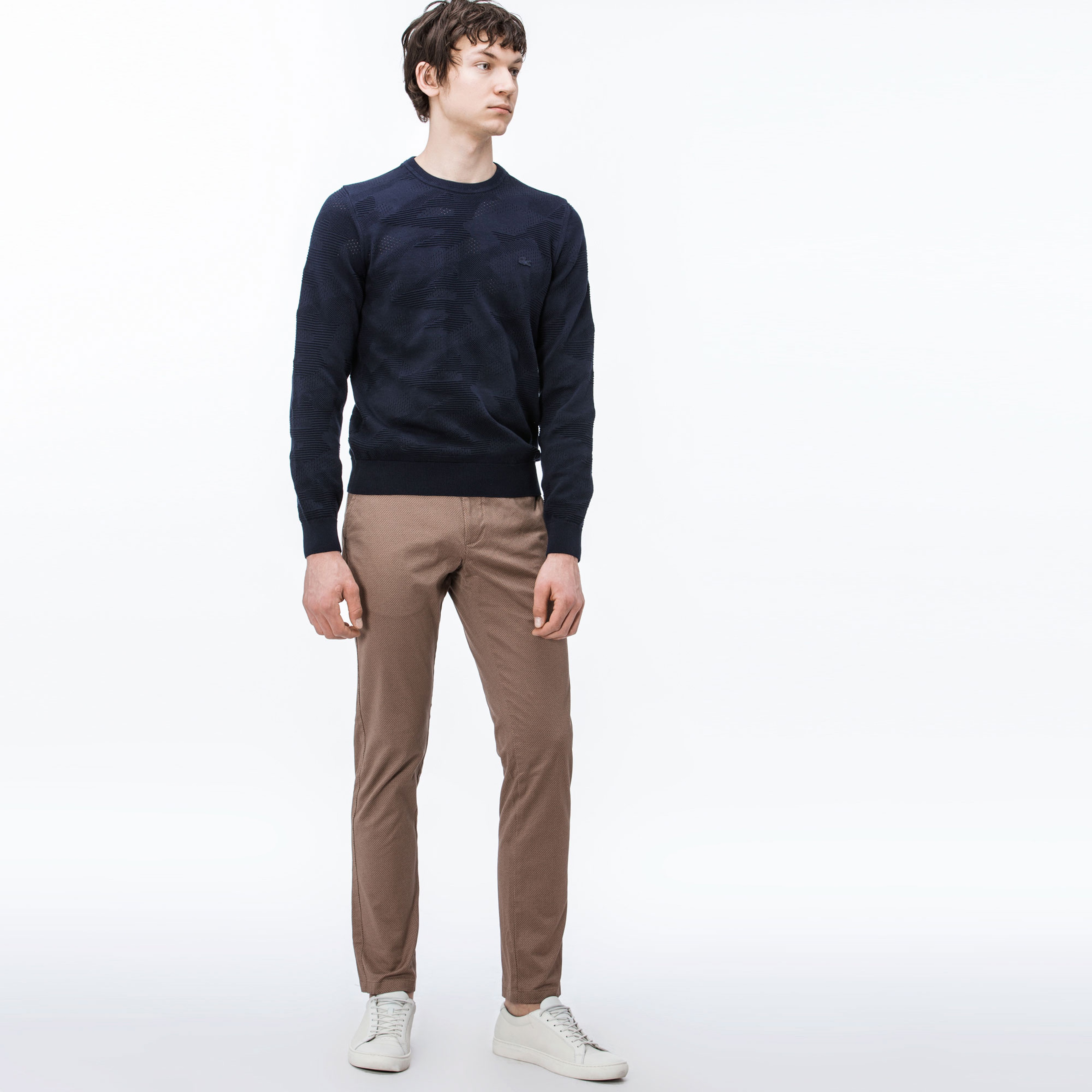 Lacoste Erkek Slim Fit Kahverengi Chino Pantolon