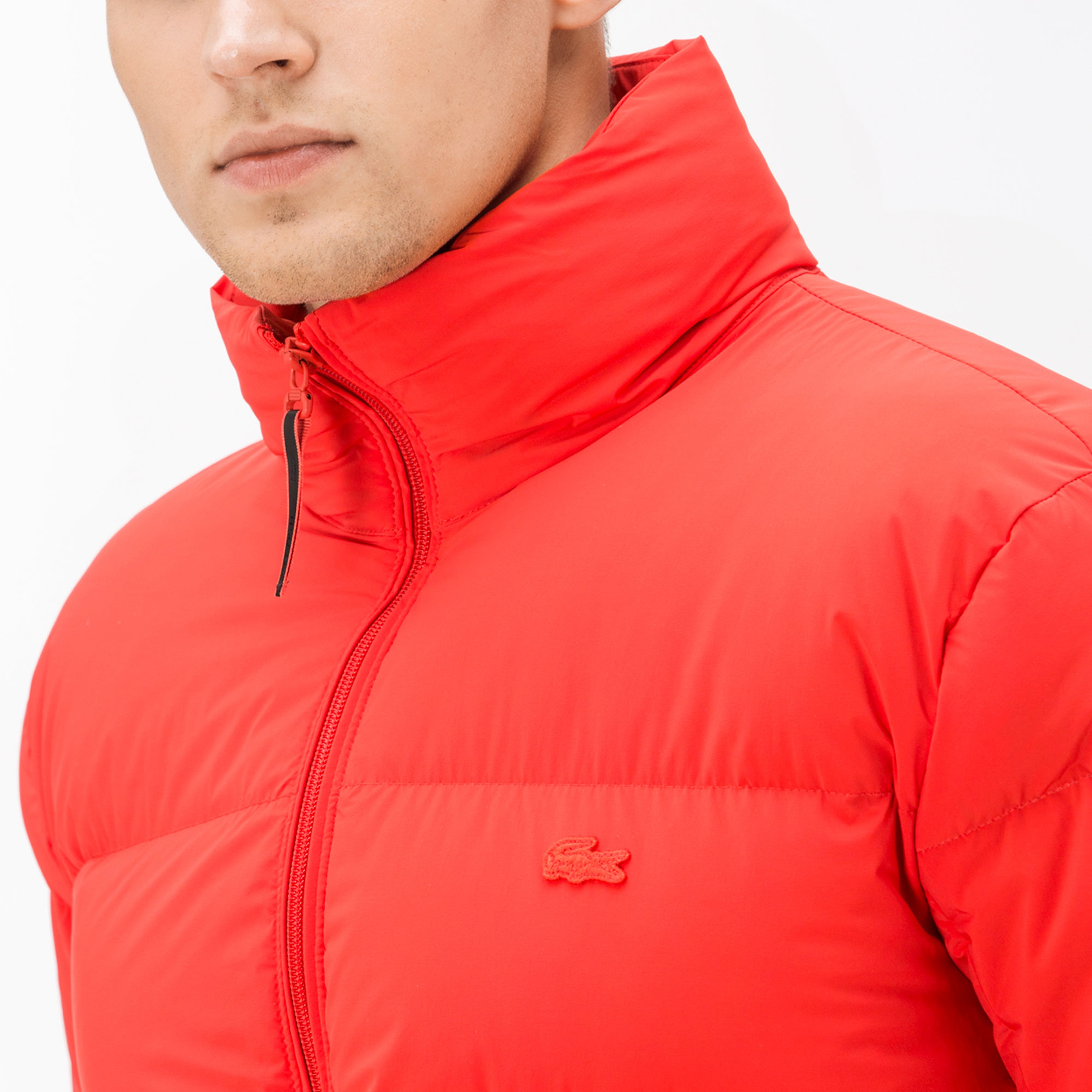 Lacoste Erkek Kırmızı Kapitone Mont