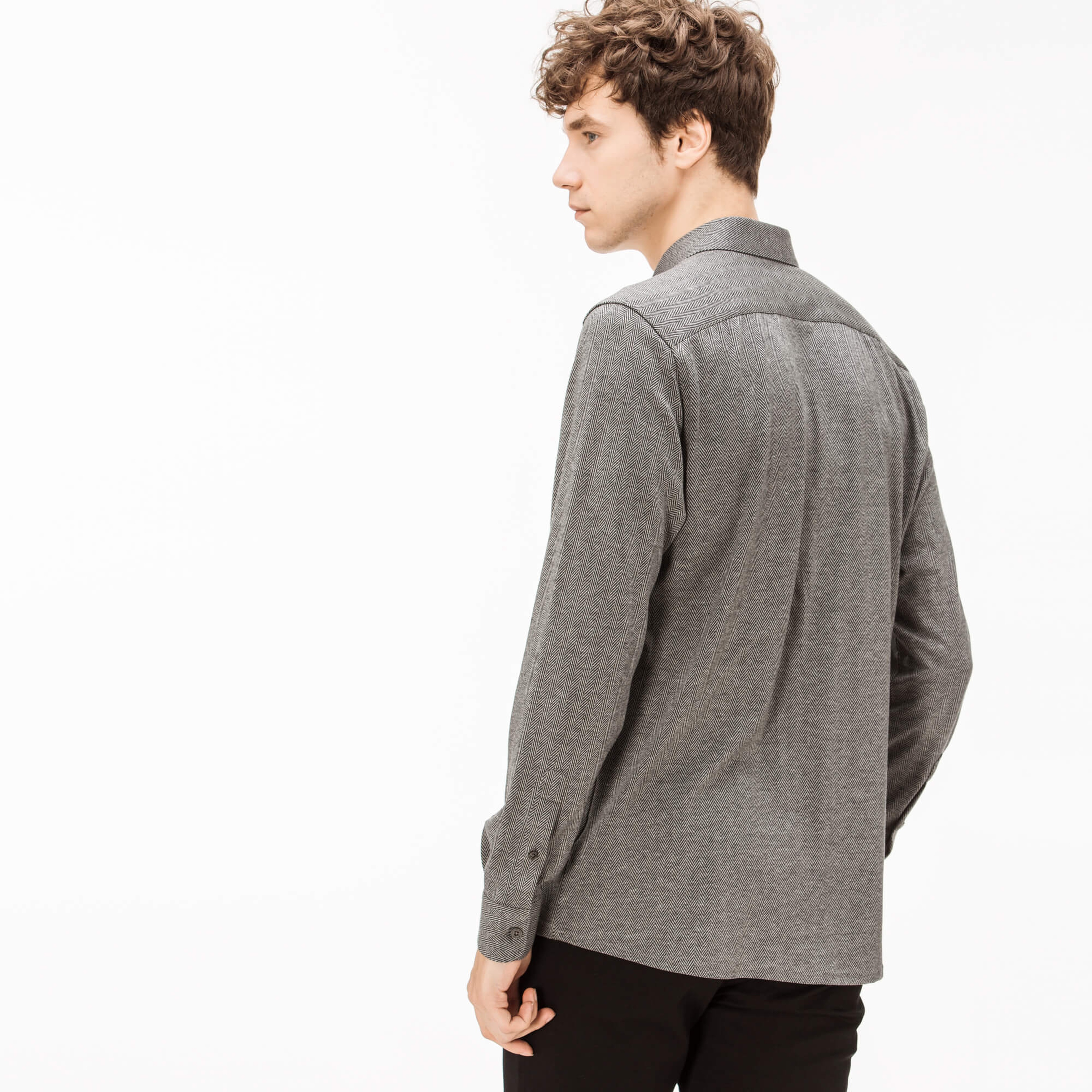 Lacoste Erkek Slim Fit Gri Gömlek