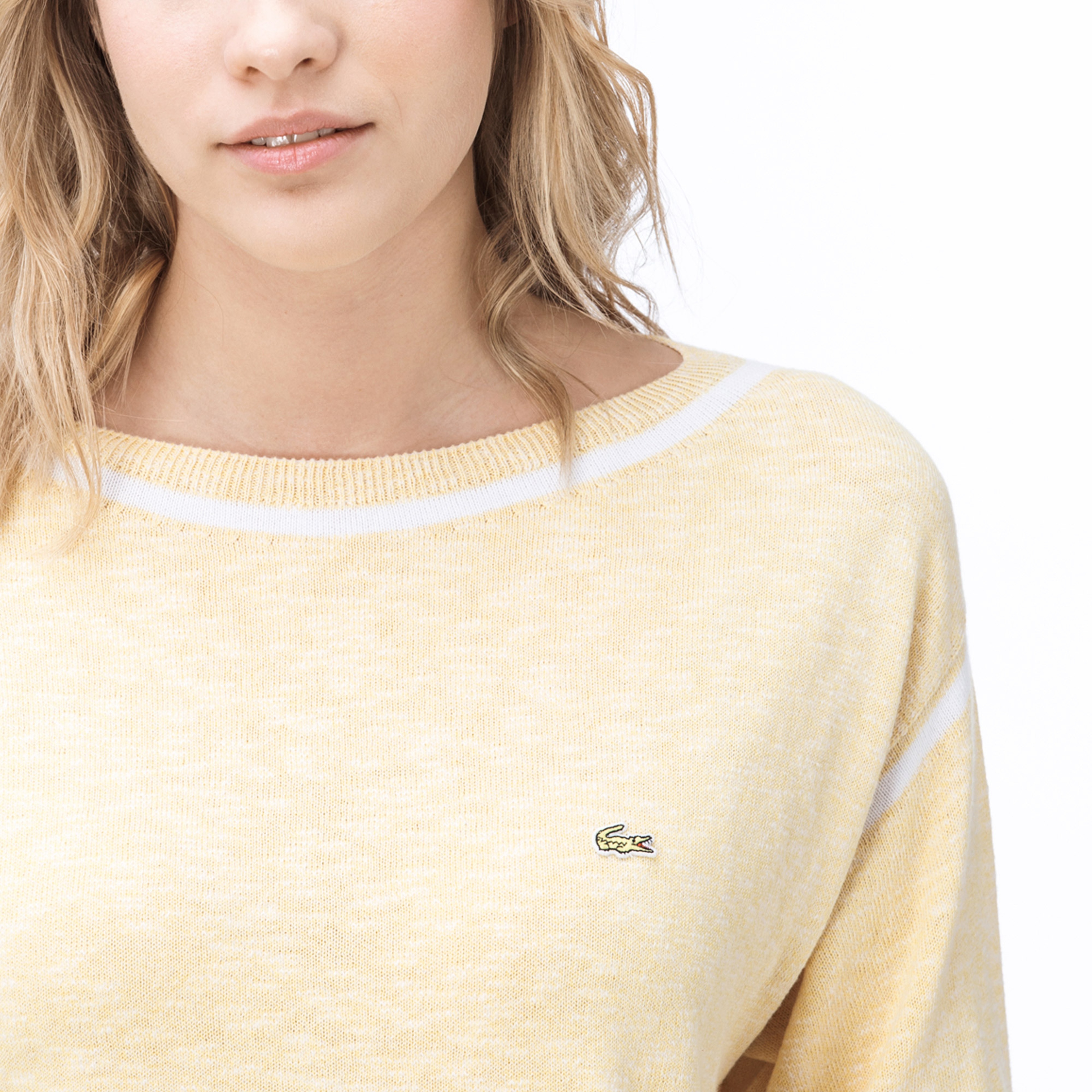 Lacoste Kadın Kırçıllı Sarı Triko