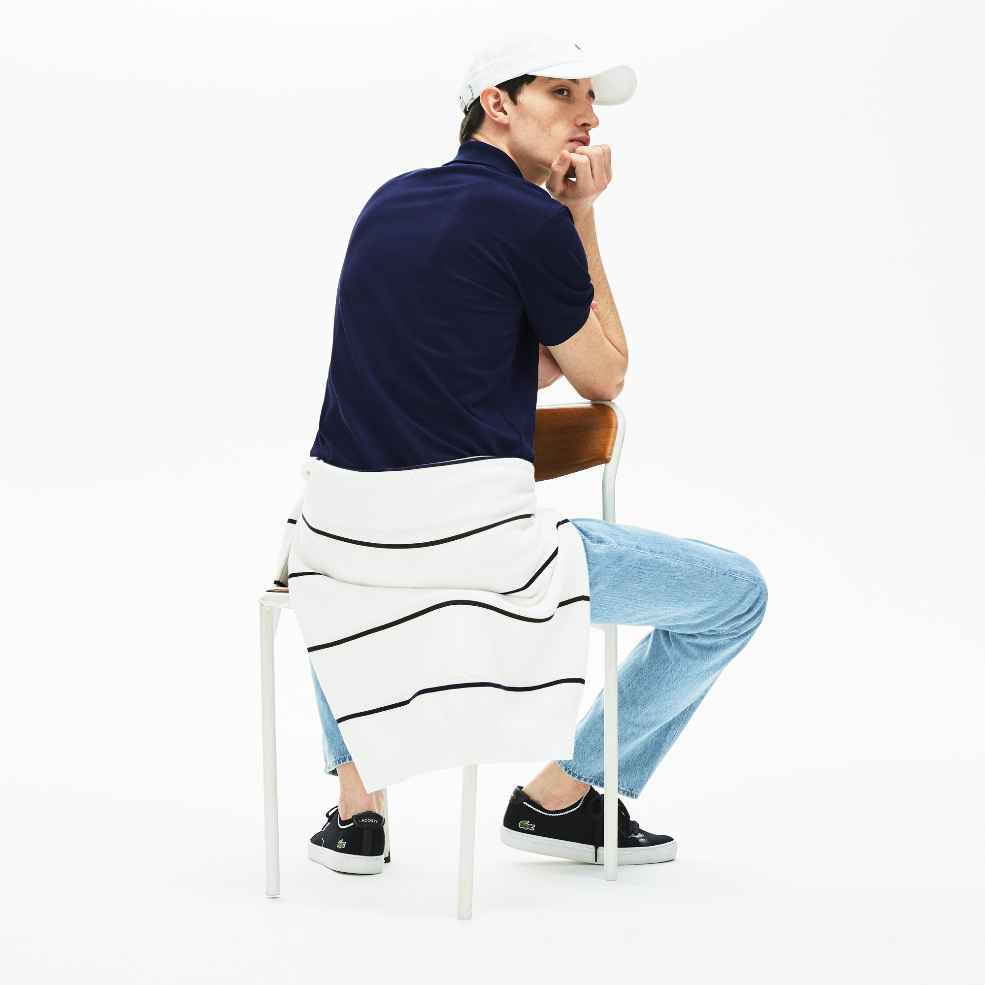 Lacoste Riviera Erkek Klasik Fit Lacivert Polo