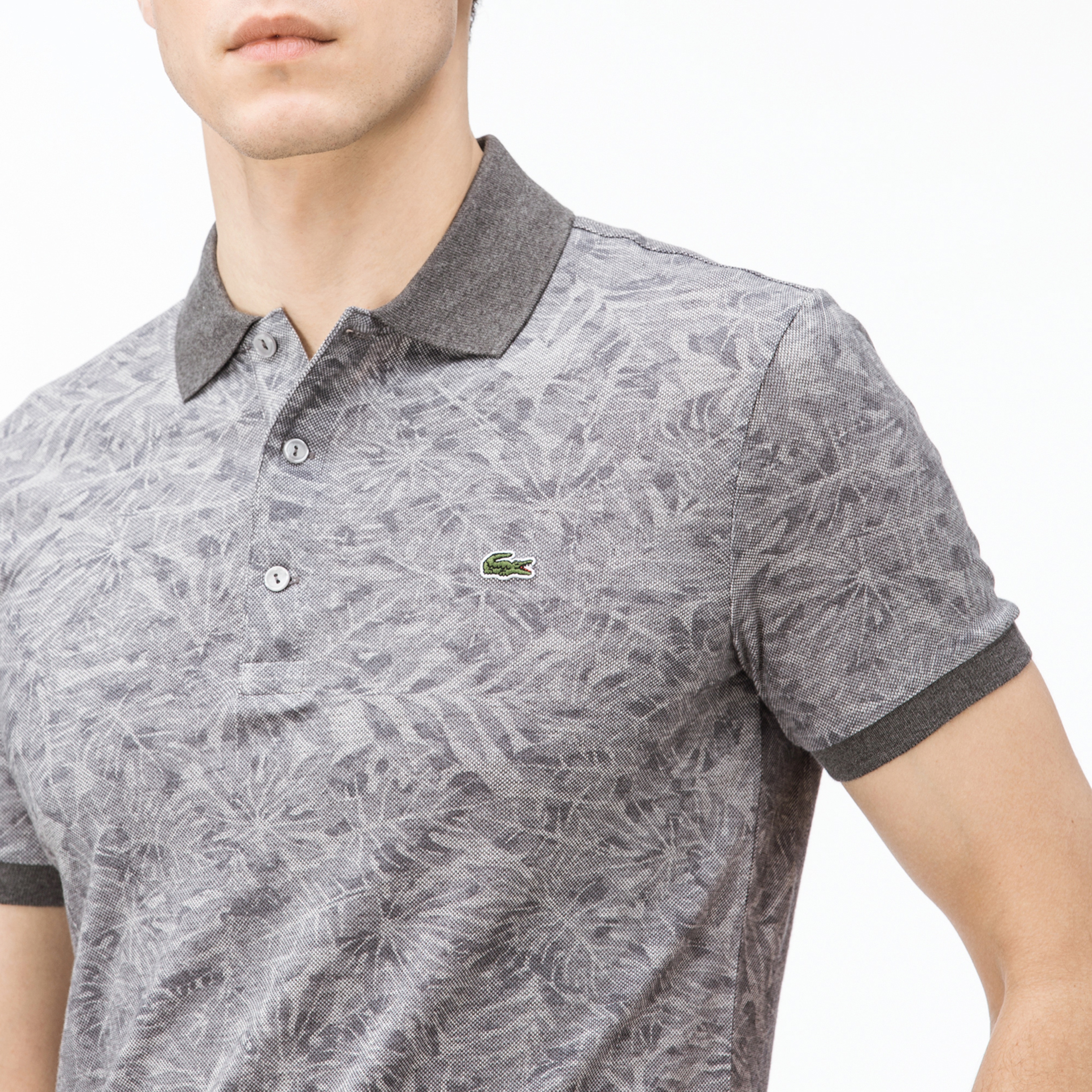 Lacoste Erkek Slim Fit Gri Polo