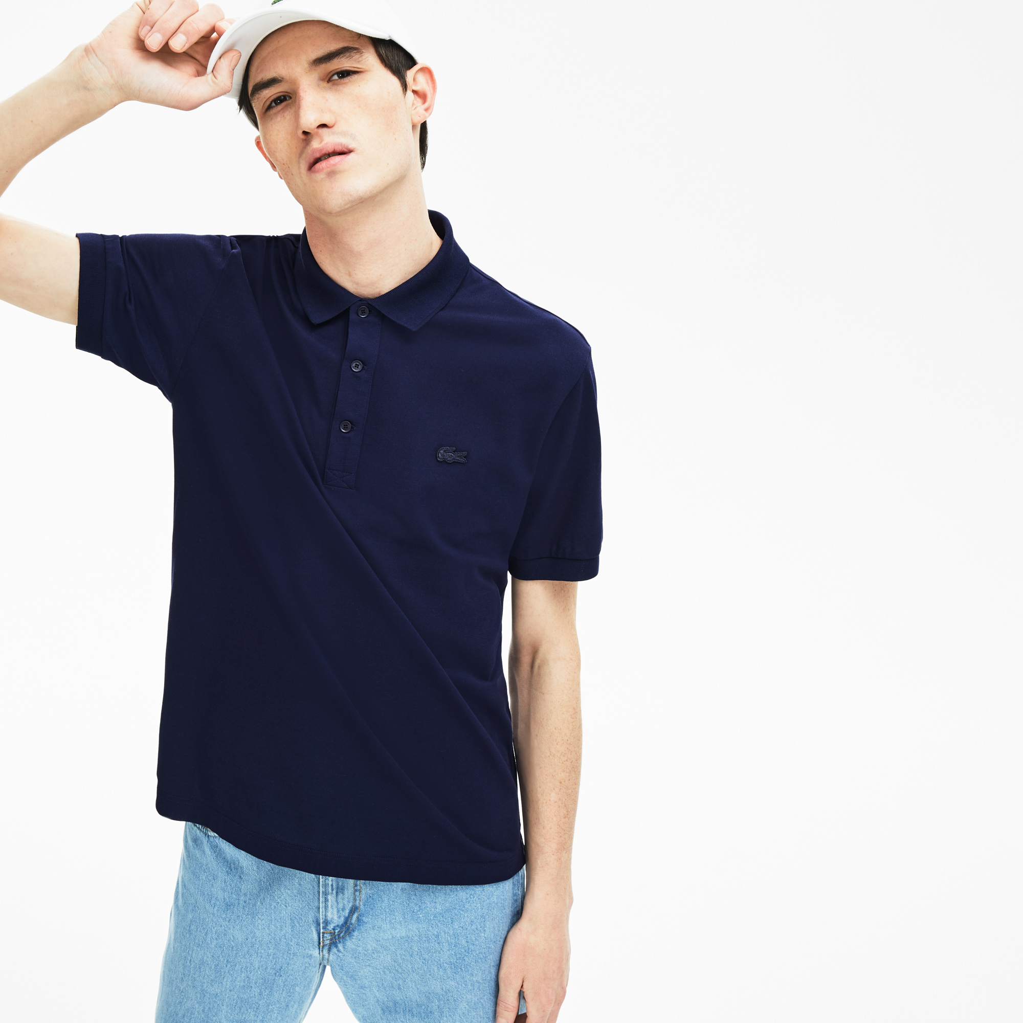 Lacoste Riviera Erkek Klasik Fit Lacivert Polo