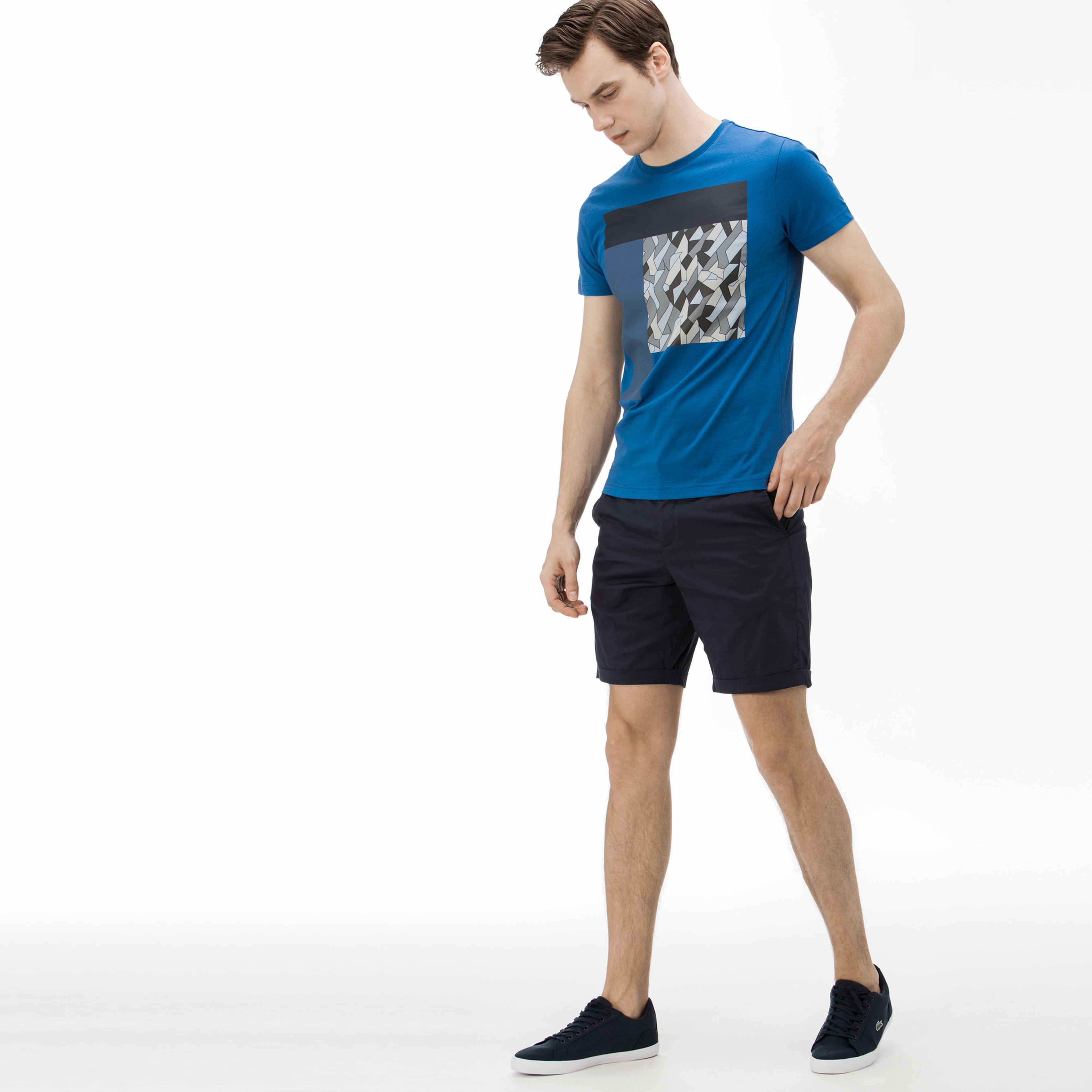 Erkek Slim Fit Lacivert Bermuda Şort