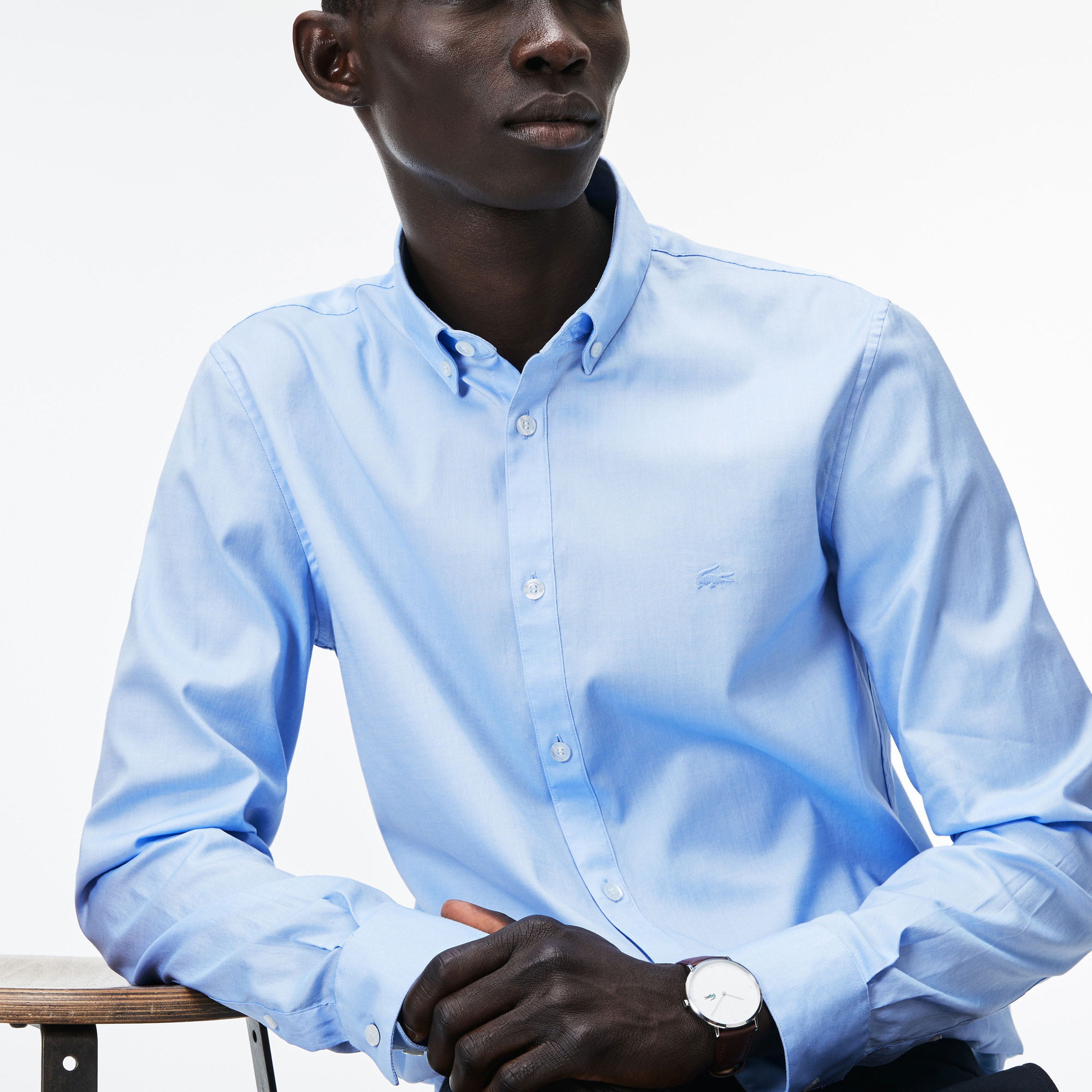 Lacoste Erkek Slim Fit Mavi Gömlek