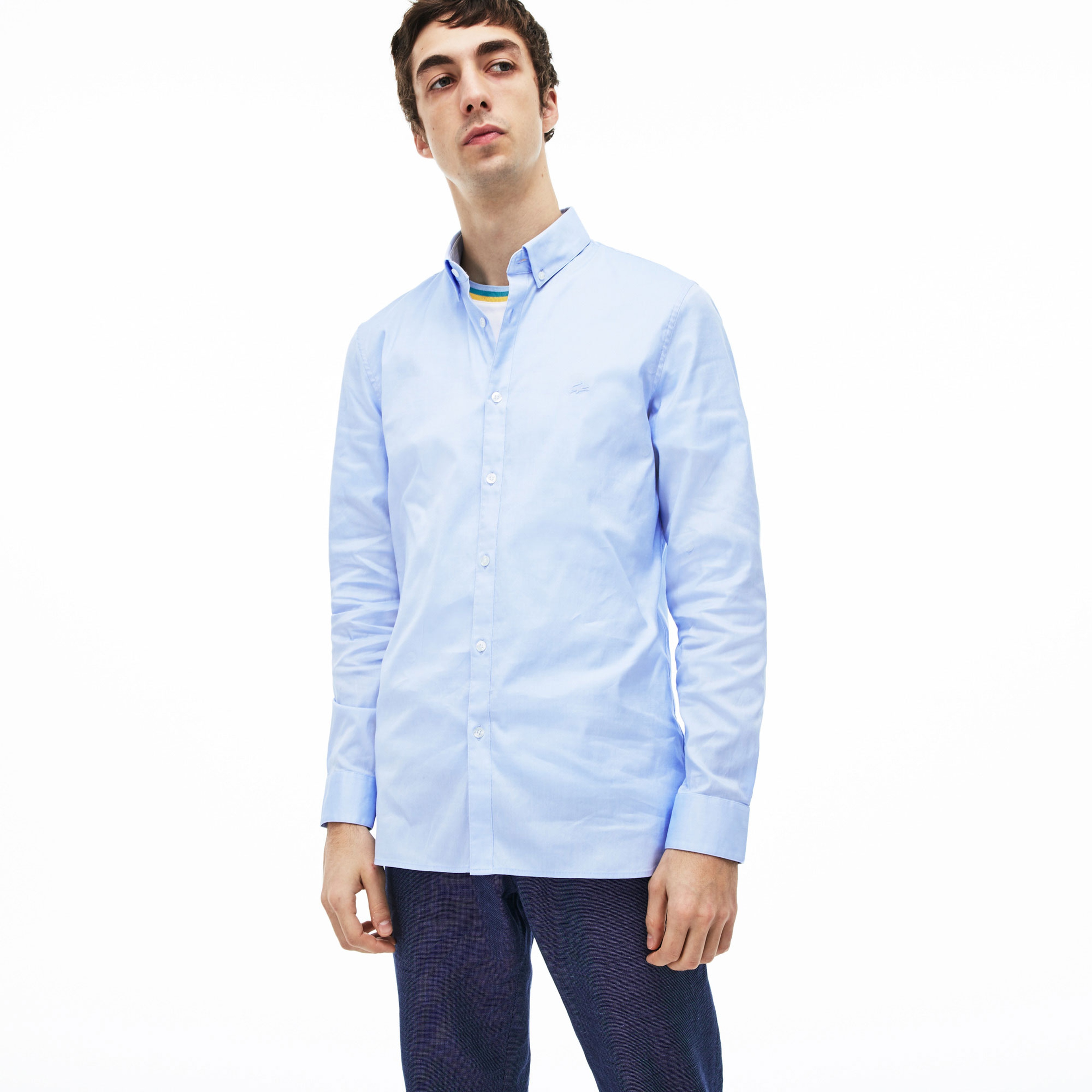 Lacoste Erkek Slim Fit Mavi Gömlek