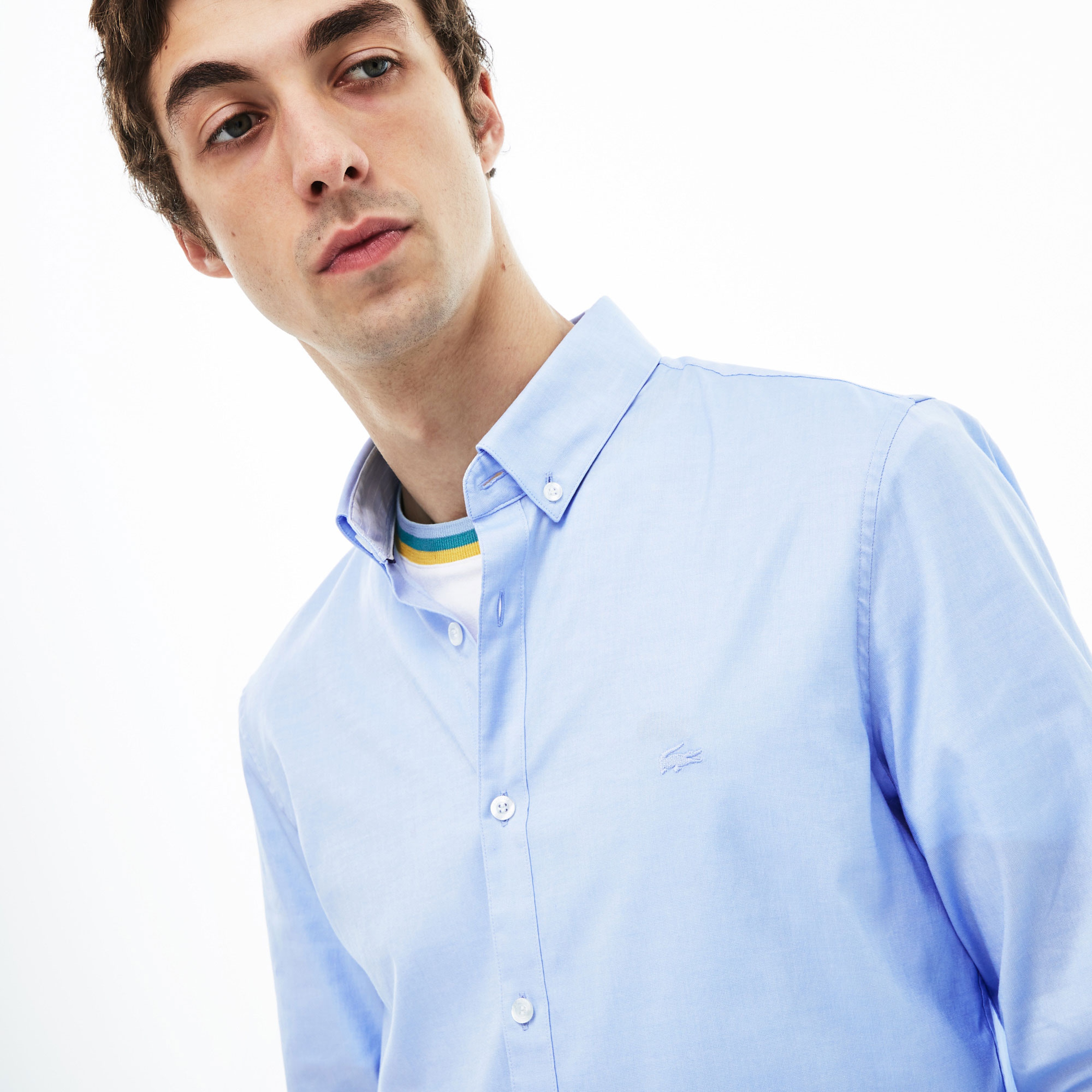 Lacoste Erkek Slim Fit Mavi Gömlek