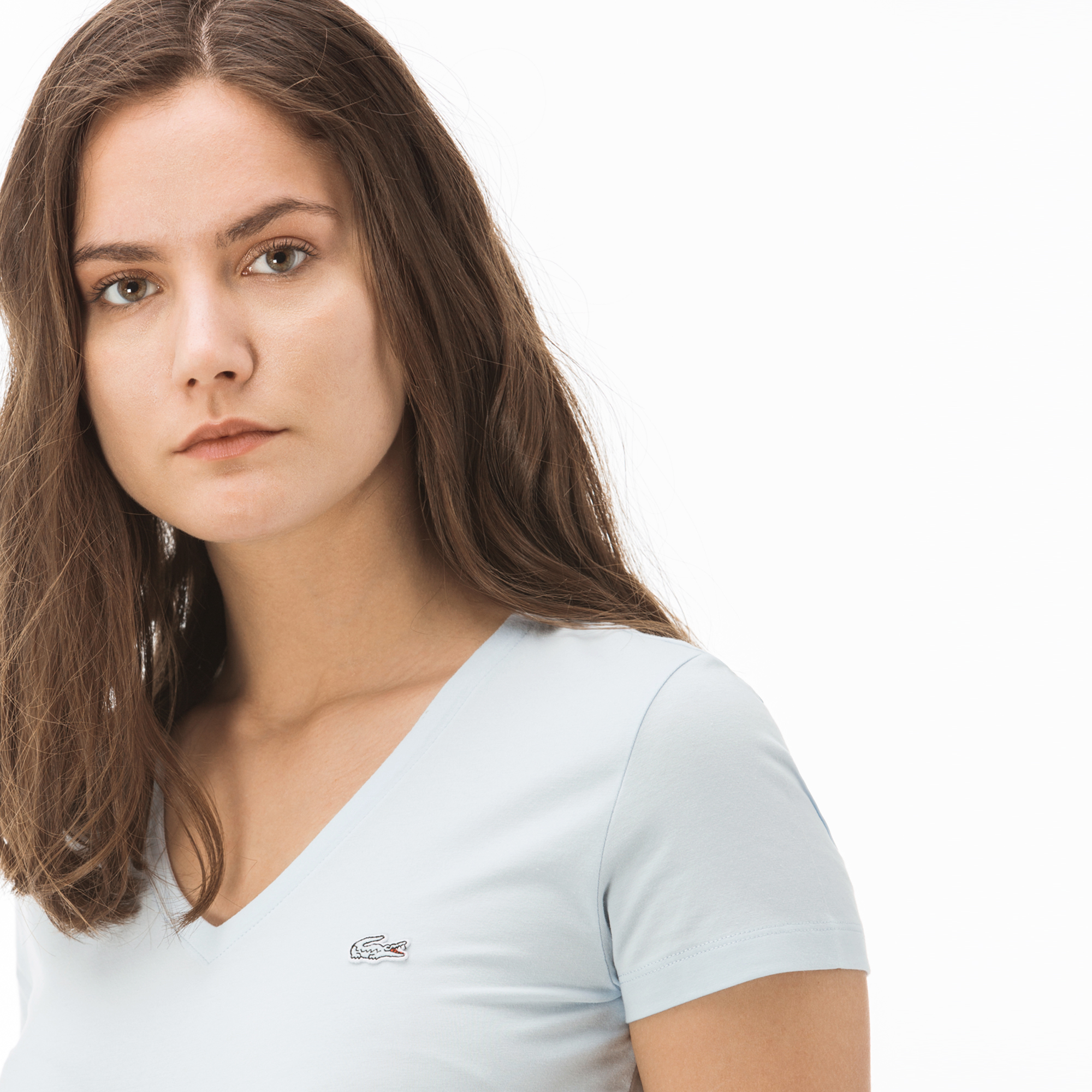 Lacoste Kadın Slim Fit Mavi T-Shirt