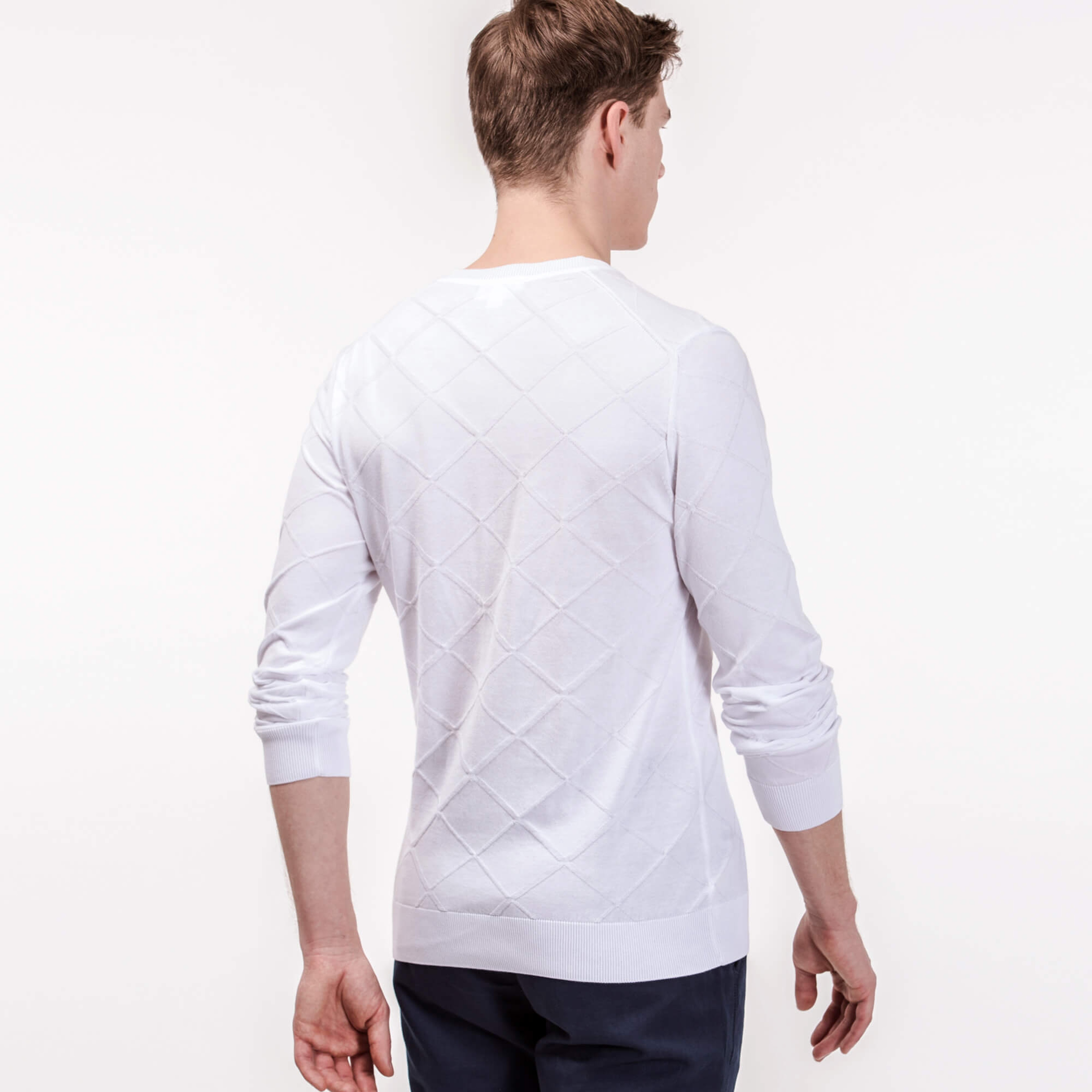 Lacoste Erkek Beyaz Triko