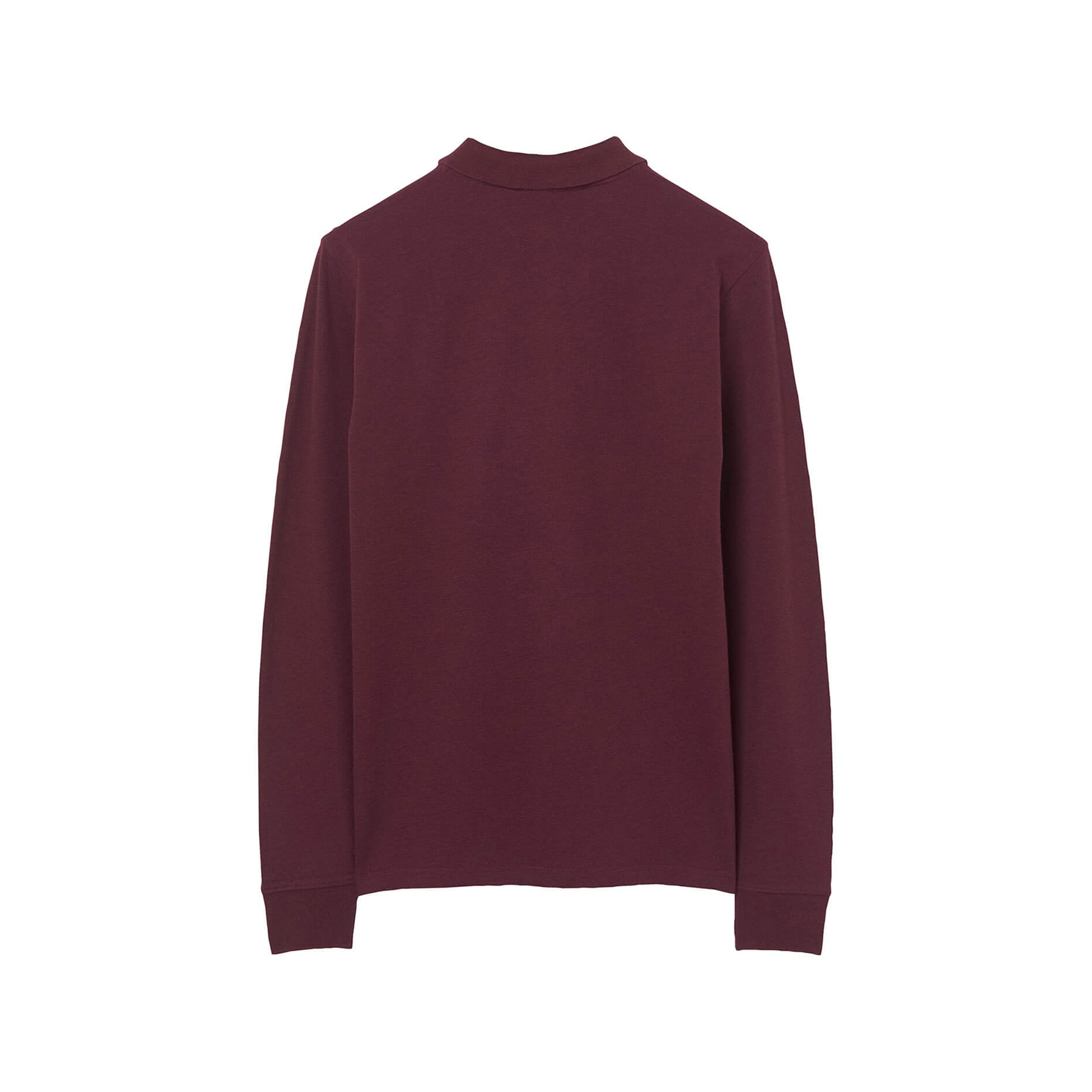 Erkek Bordo Uzun Kollu Pique Polo