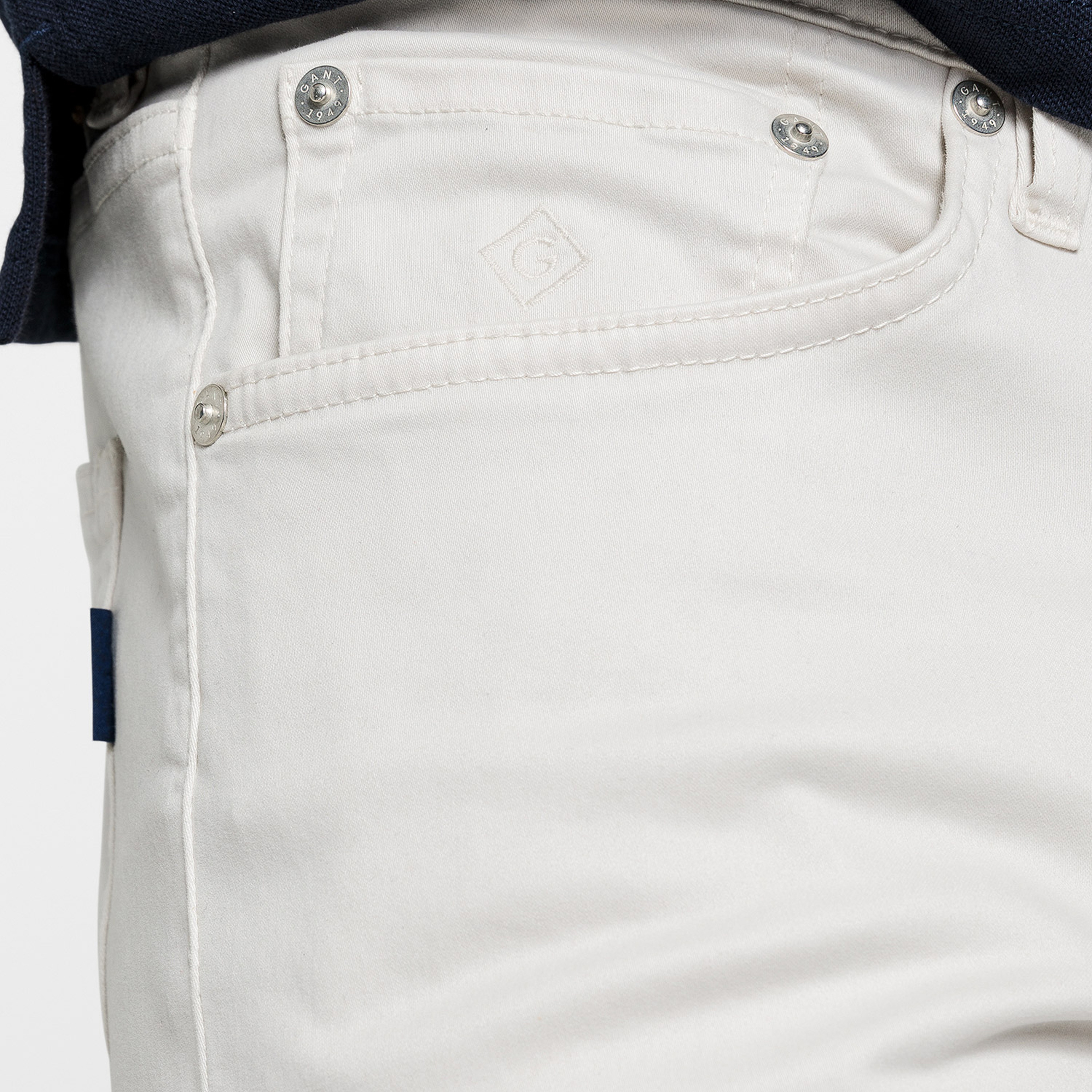 GANT Erkek Beyaz Denim Pantolon