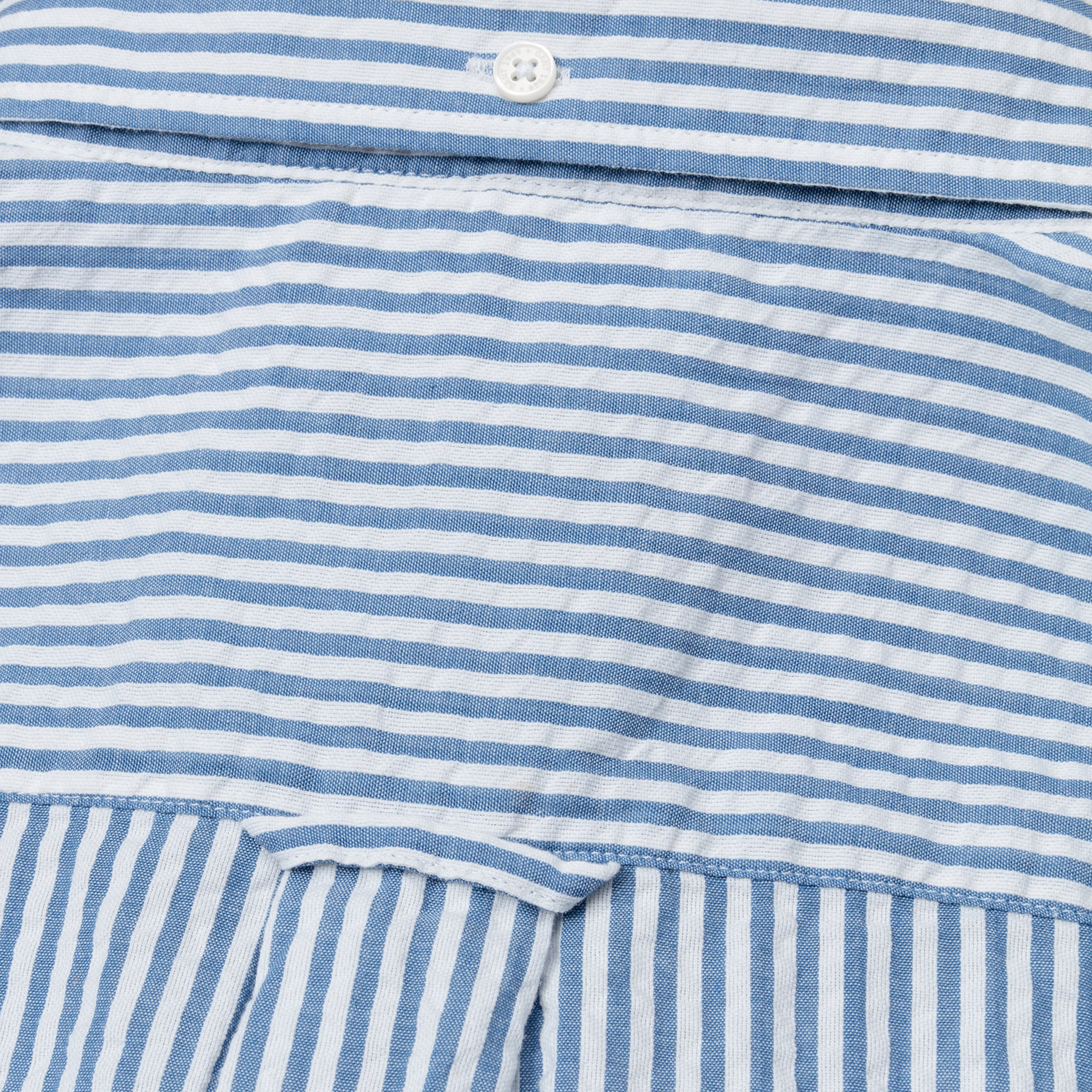 Gant Erkek Mavi Regular Fit Tech Prep Seersucker Stripe Gömlek