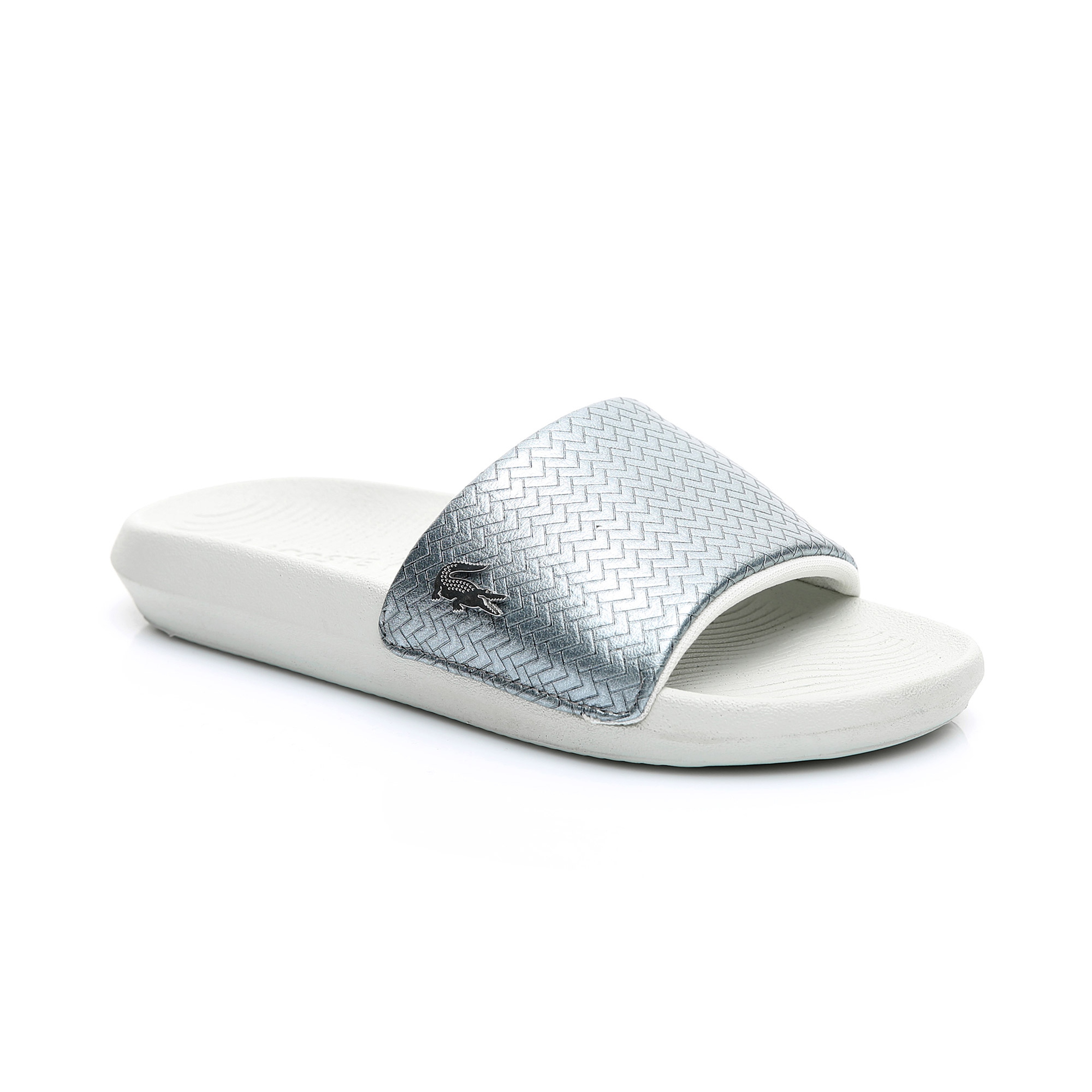 Lacoste Kadın Gümüş - Bej Croco Terlik