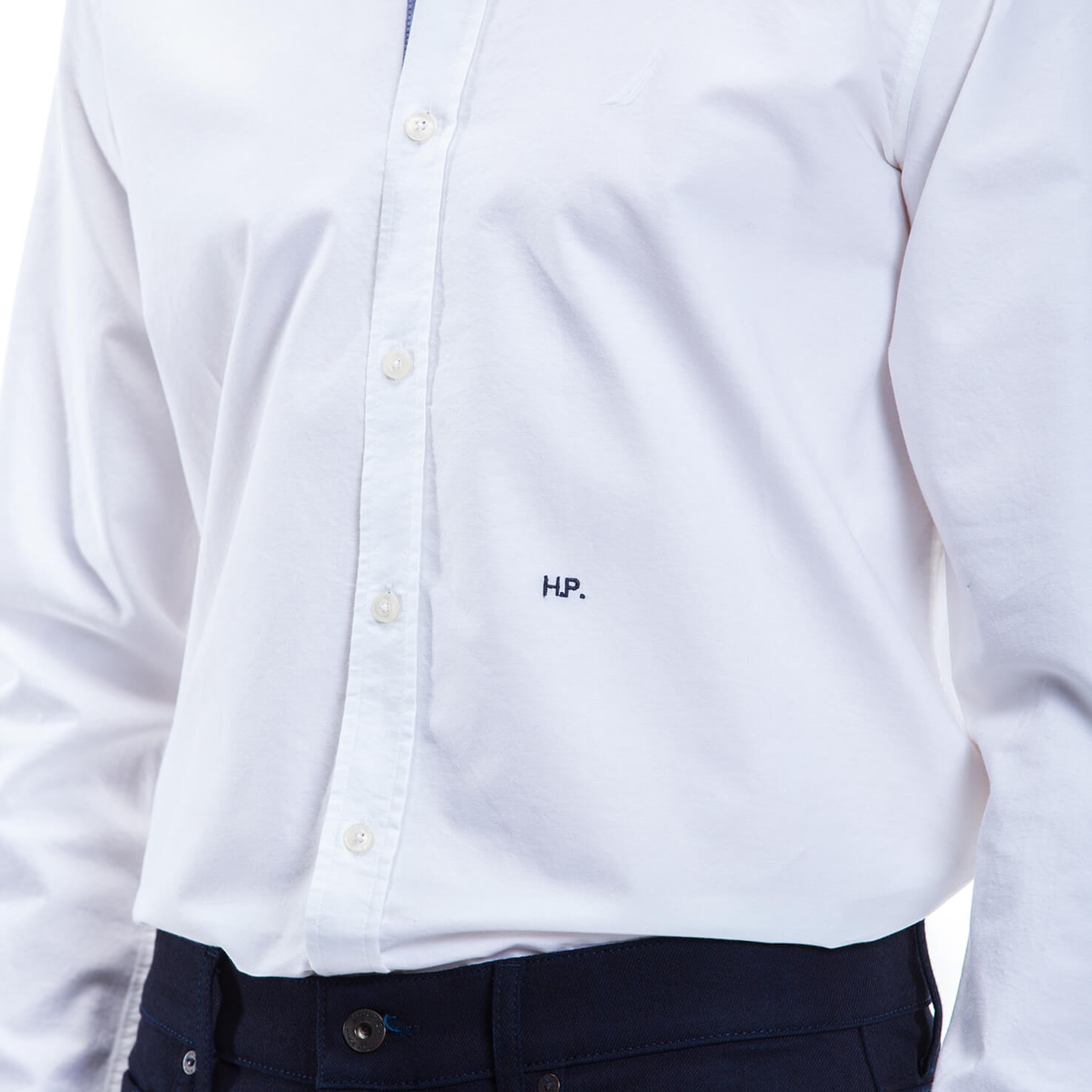 Nautica Uzun Kollu Düz Beyaz Erkek Gömlek