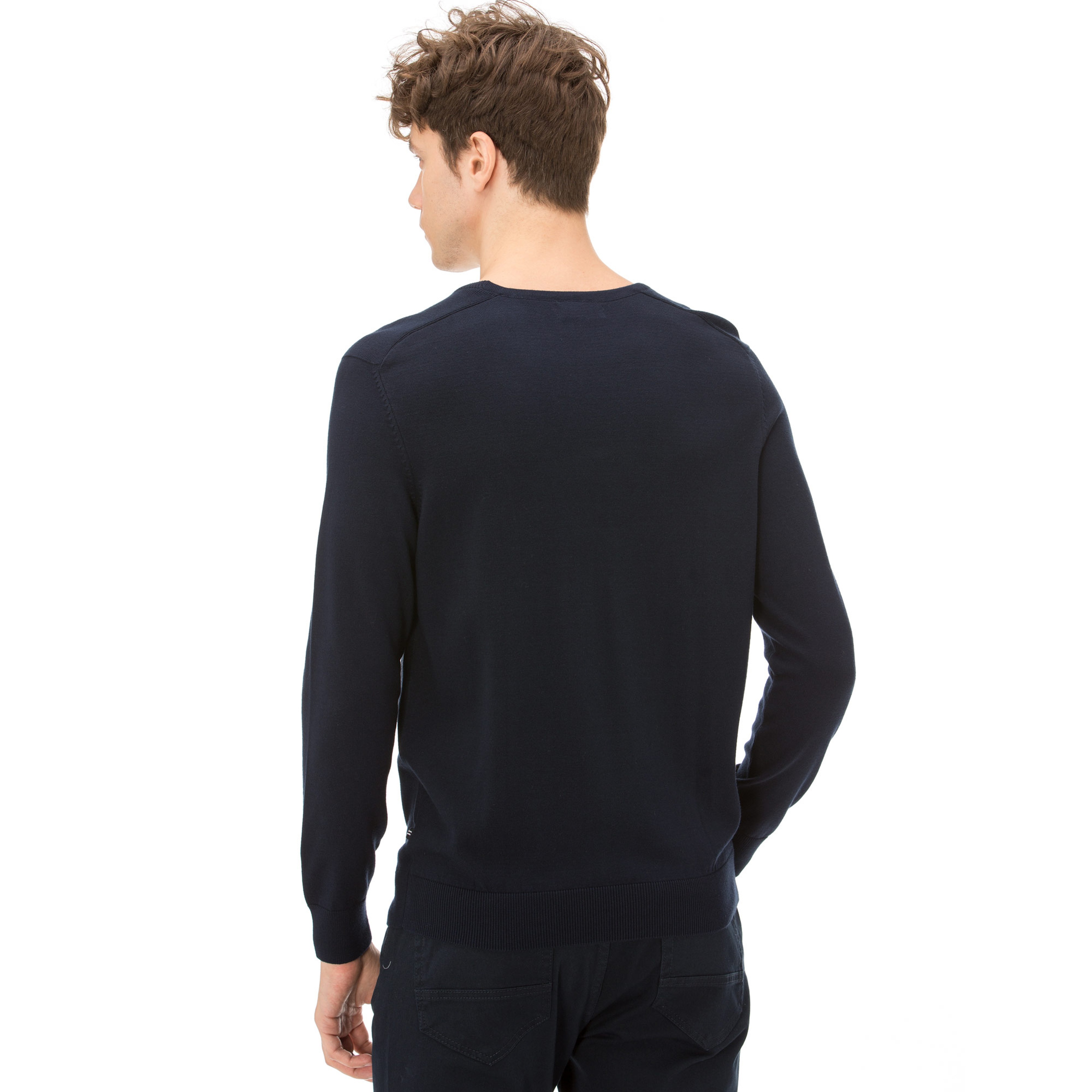 Nautica Uzun Kollu Düz Lacivert Erkek Triko