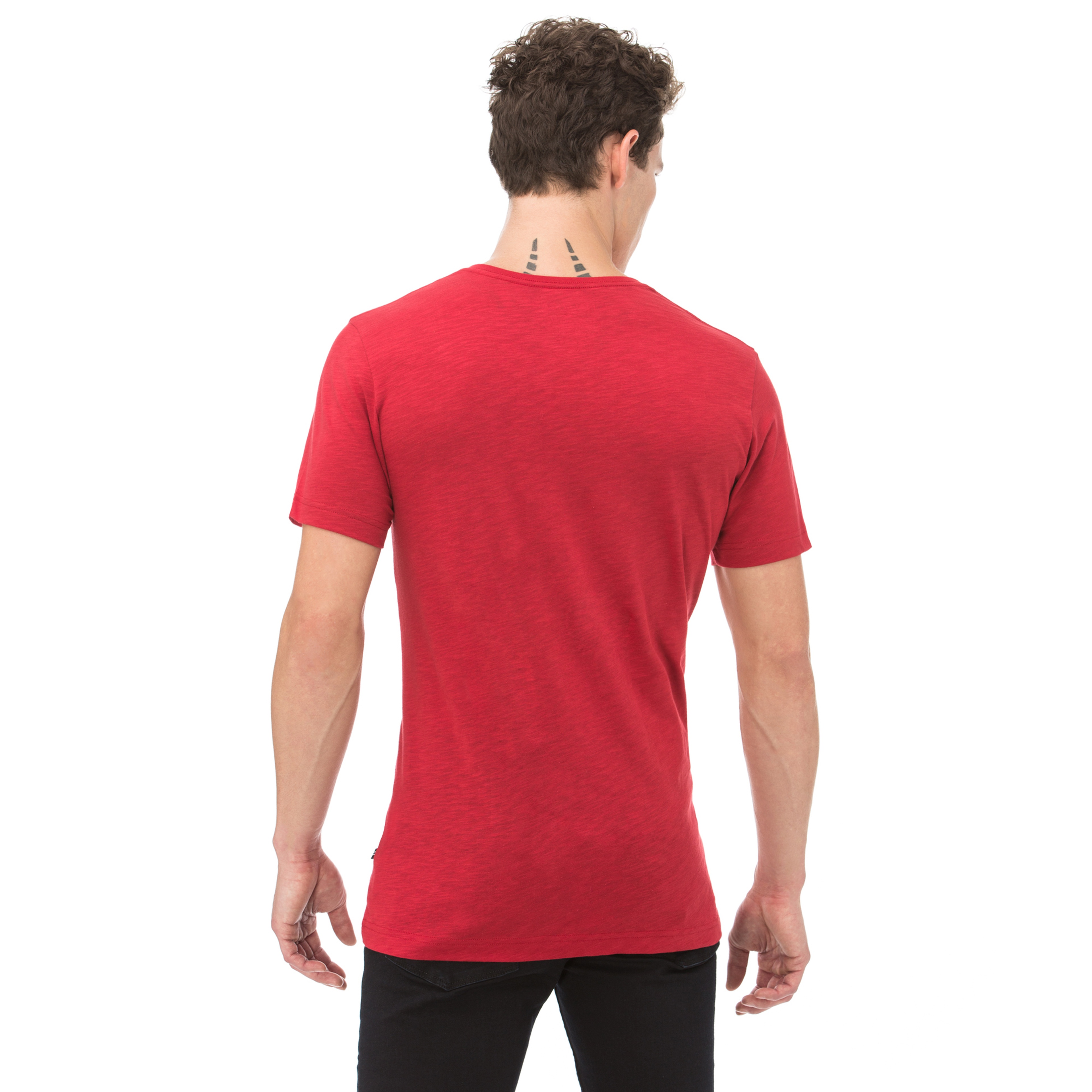 Nautica Erkek Kırmızı Kısa Kollu Slim Fit T-Shirt