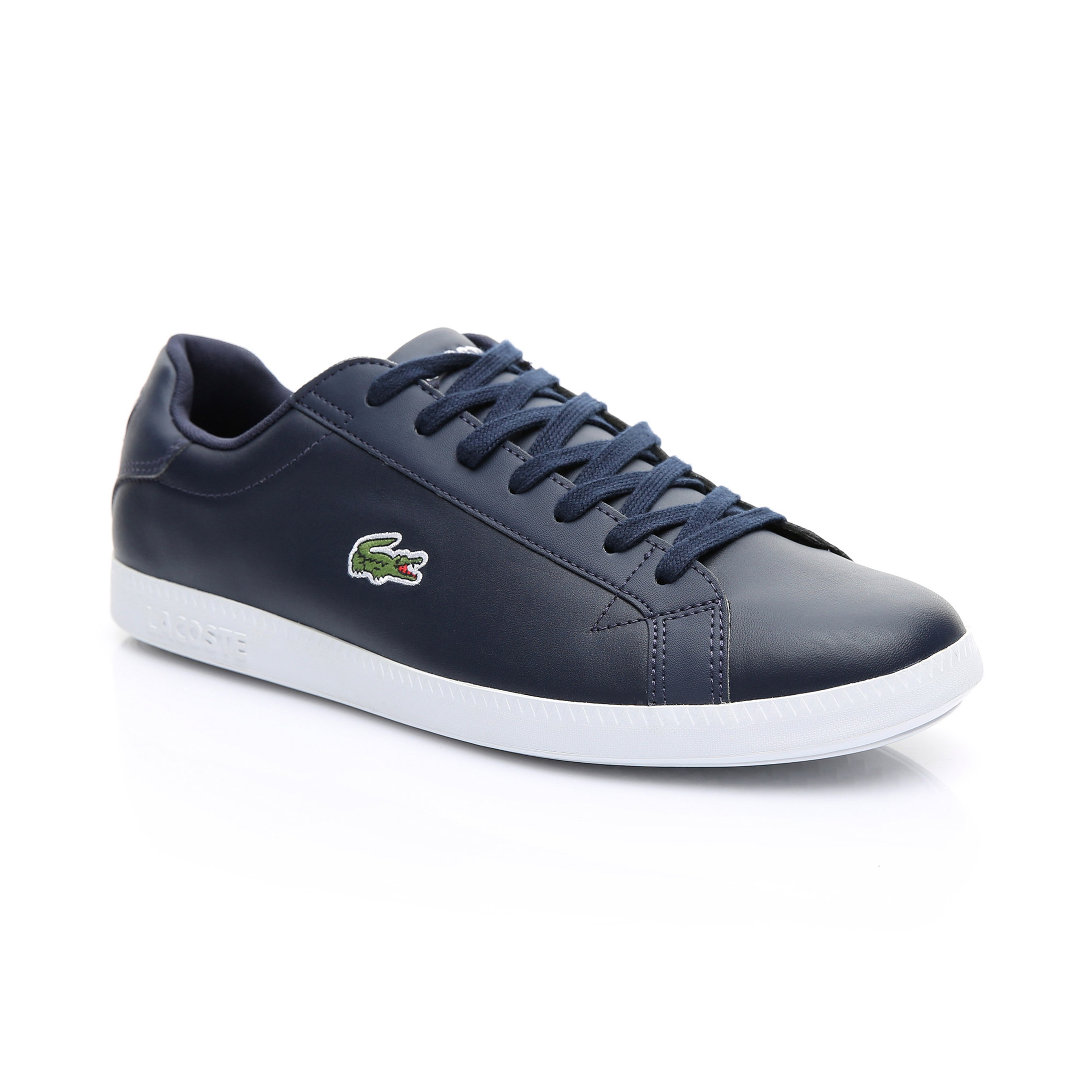 Lacoste Graduate BL 1 Erkek Deri Lacivert Logo Detaylı Sneaker