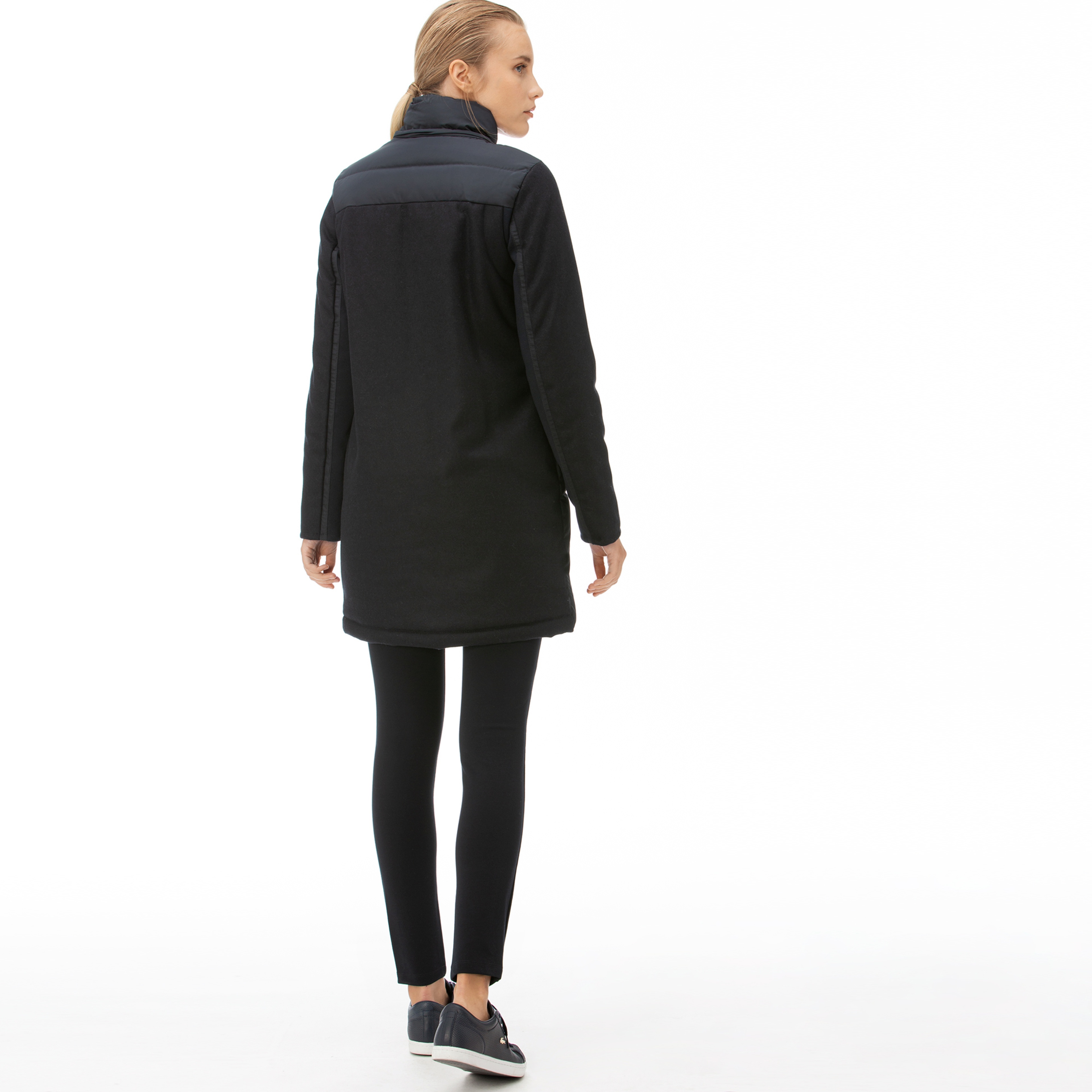 Lacoste Kadın Lacivert Kapitone Mont