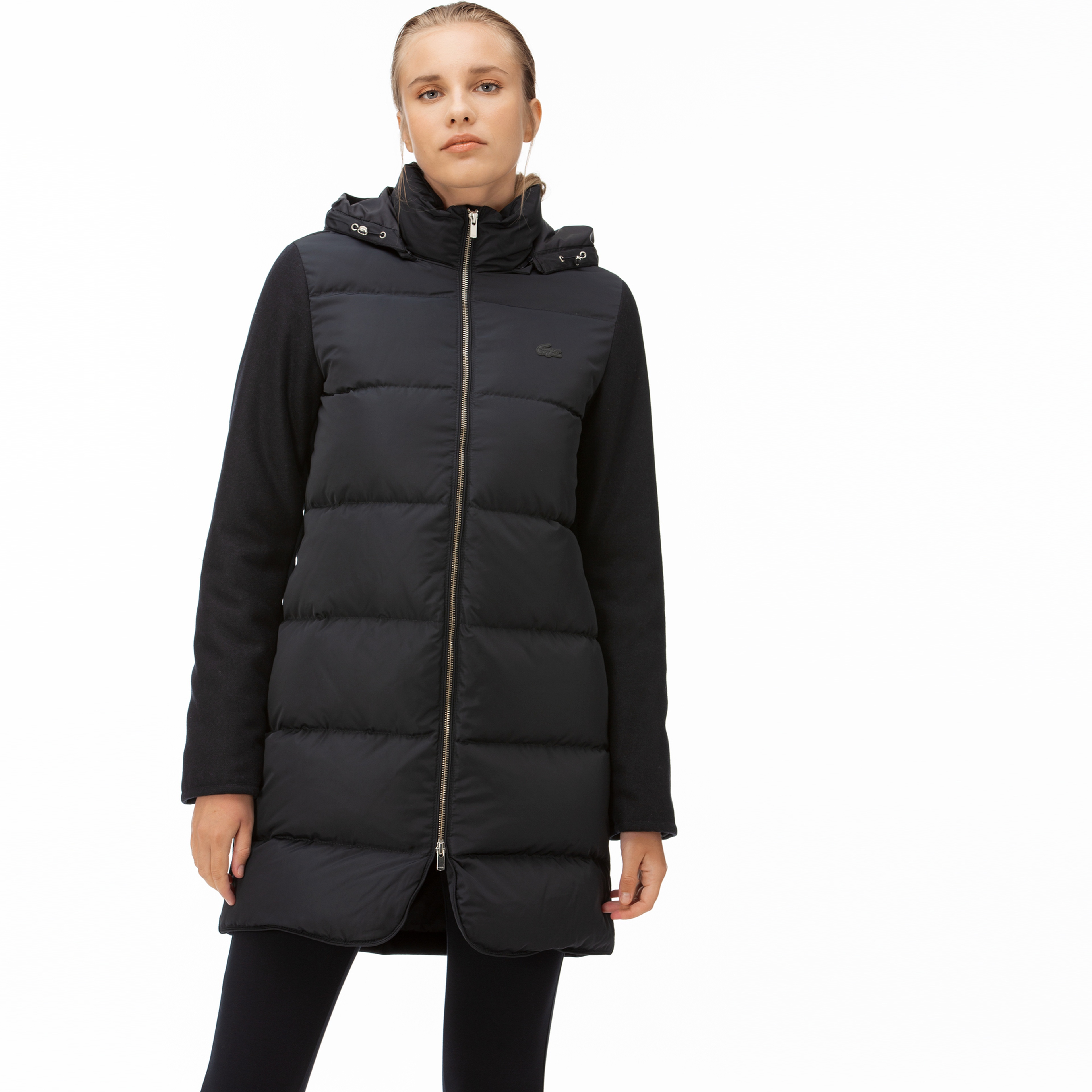 Lacoste Kadın Lacivert Kapitone Mont