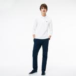 L.12.12 Erkek Classic Fit Uzun Kollu Beyaz Polo