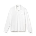 L.12.12 Erkek Classic Fit Uzun Kollu Beyaz Polo