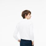 L.12.12 Erkek Classic Fit Uzun Kollu Beyaz Polo