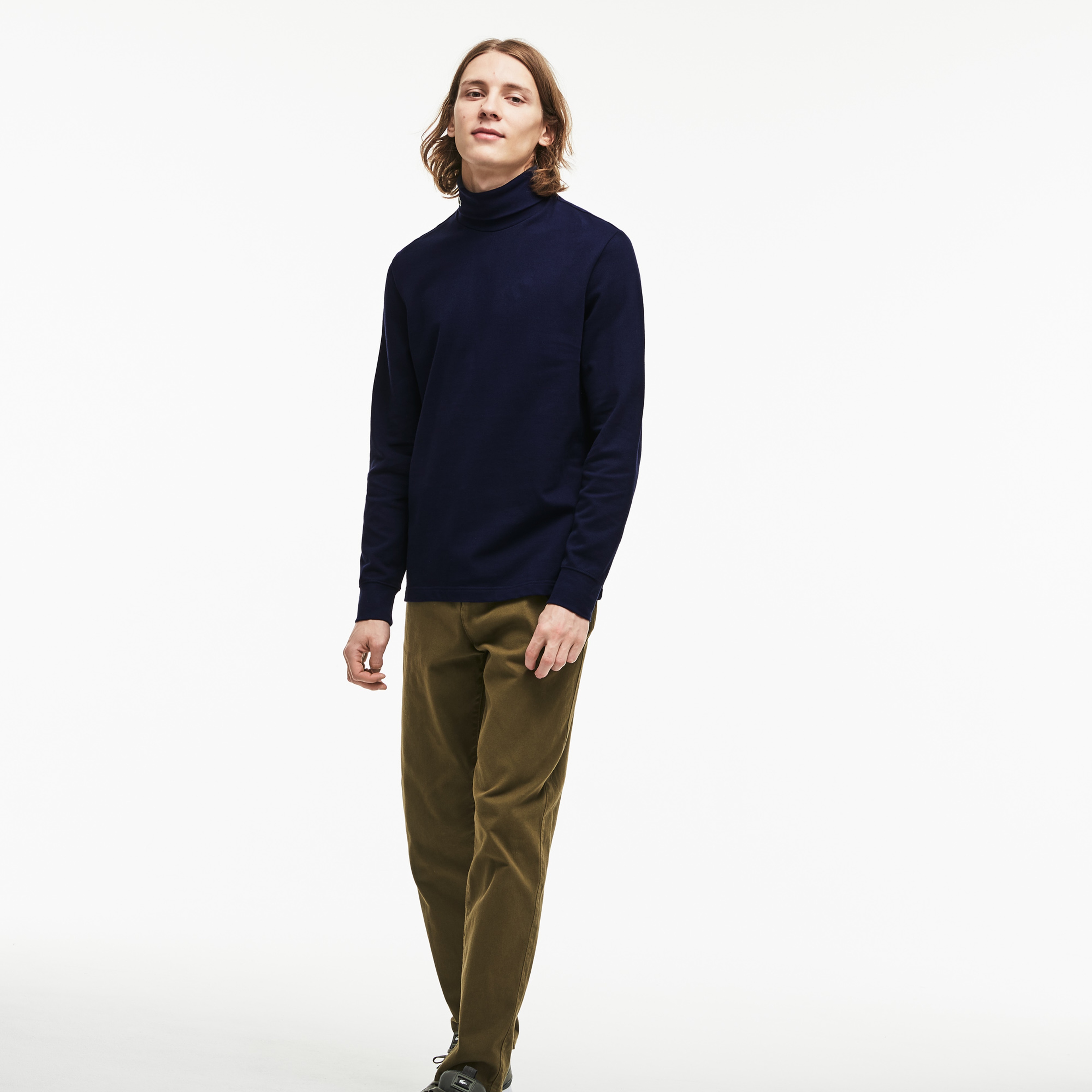 Lacoste Erkek Lacivert Uzun Kollu Boğazlı T-Shirt