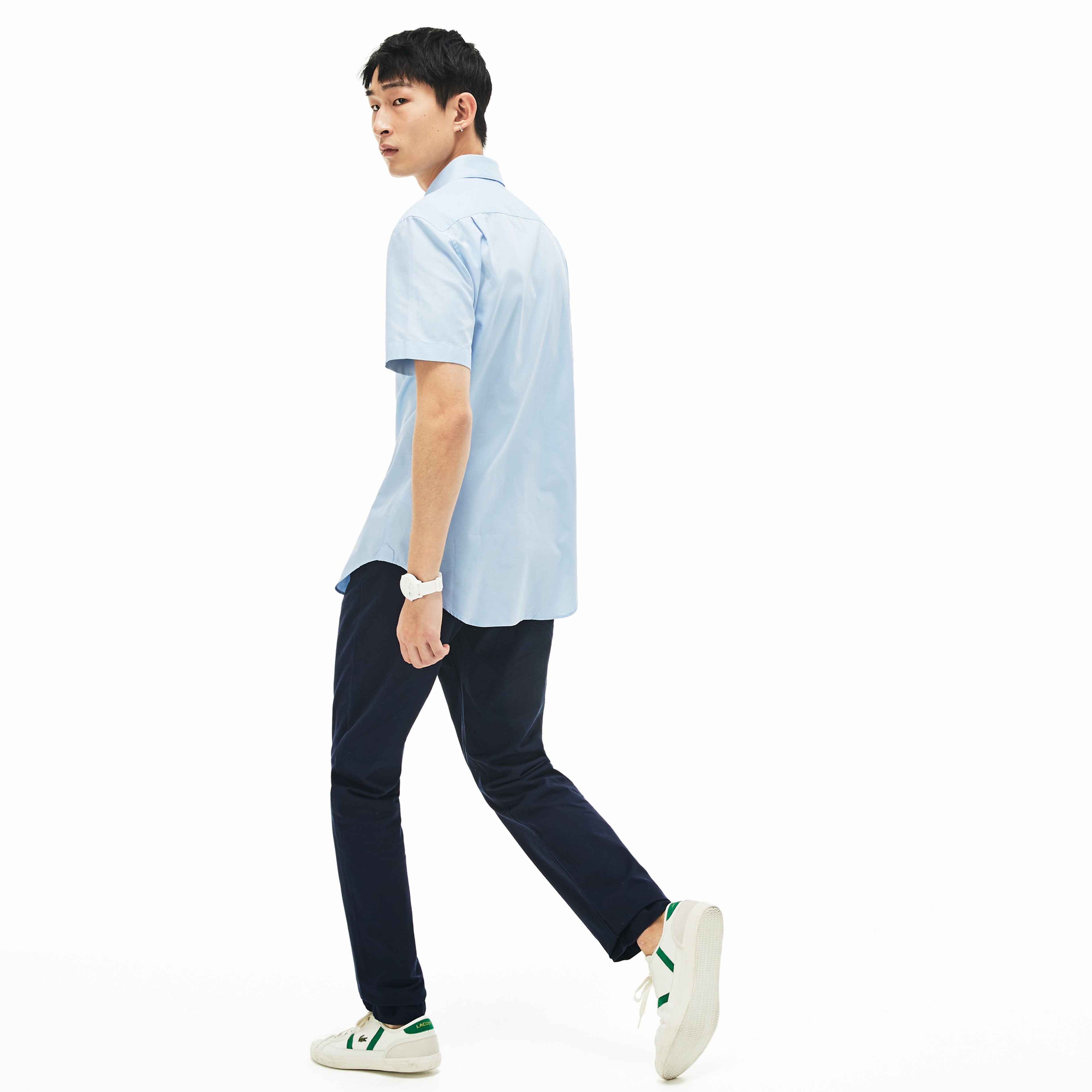 Lacoste Erkek Klasik Fit Mavi Gömlek